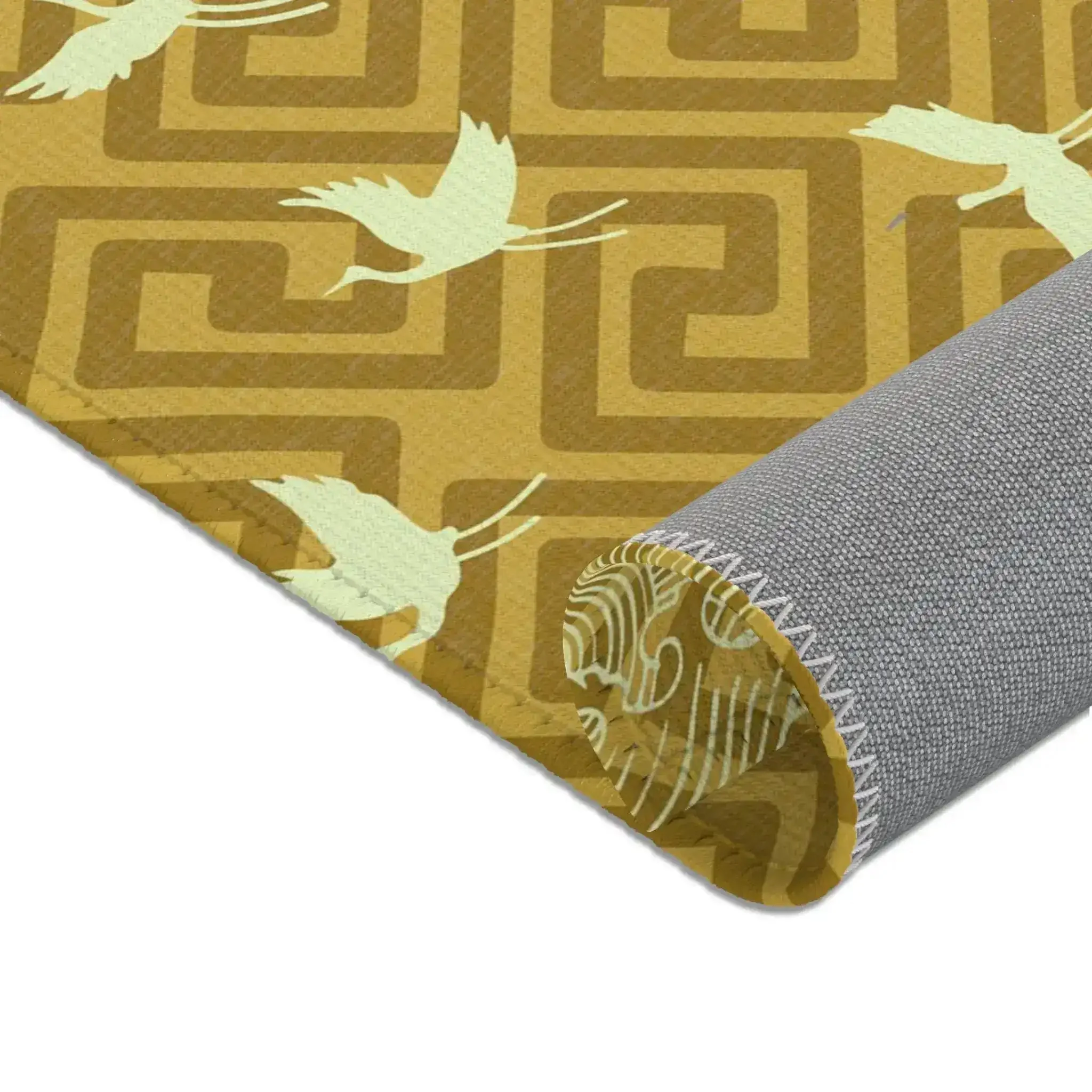 Golden Crane Waves Accent Rug - Image 7