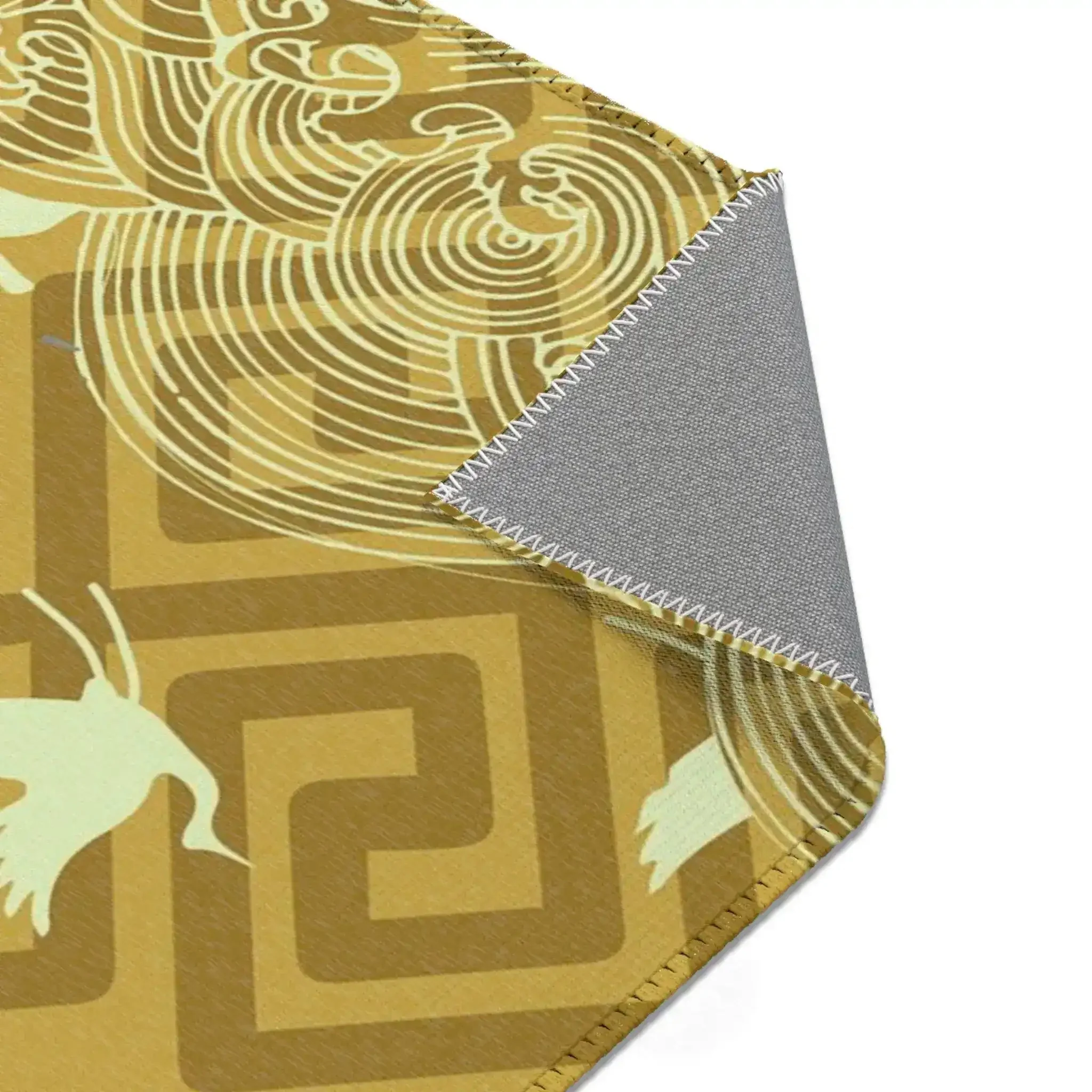 Golden Crane Waves Accent Rug - Image 8