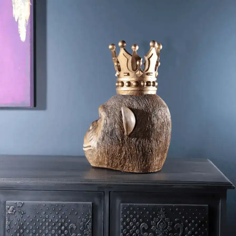 Golden Crown Monkey King Decor Statue - Image 5