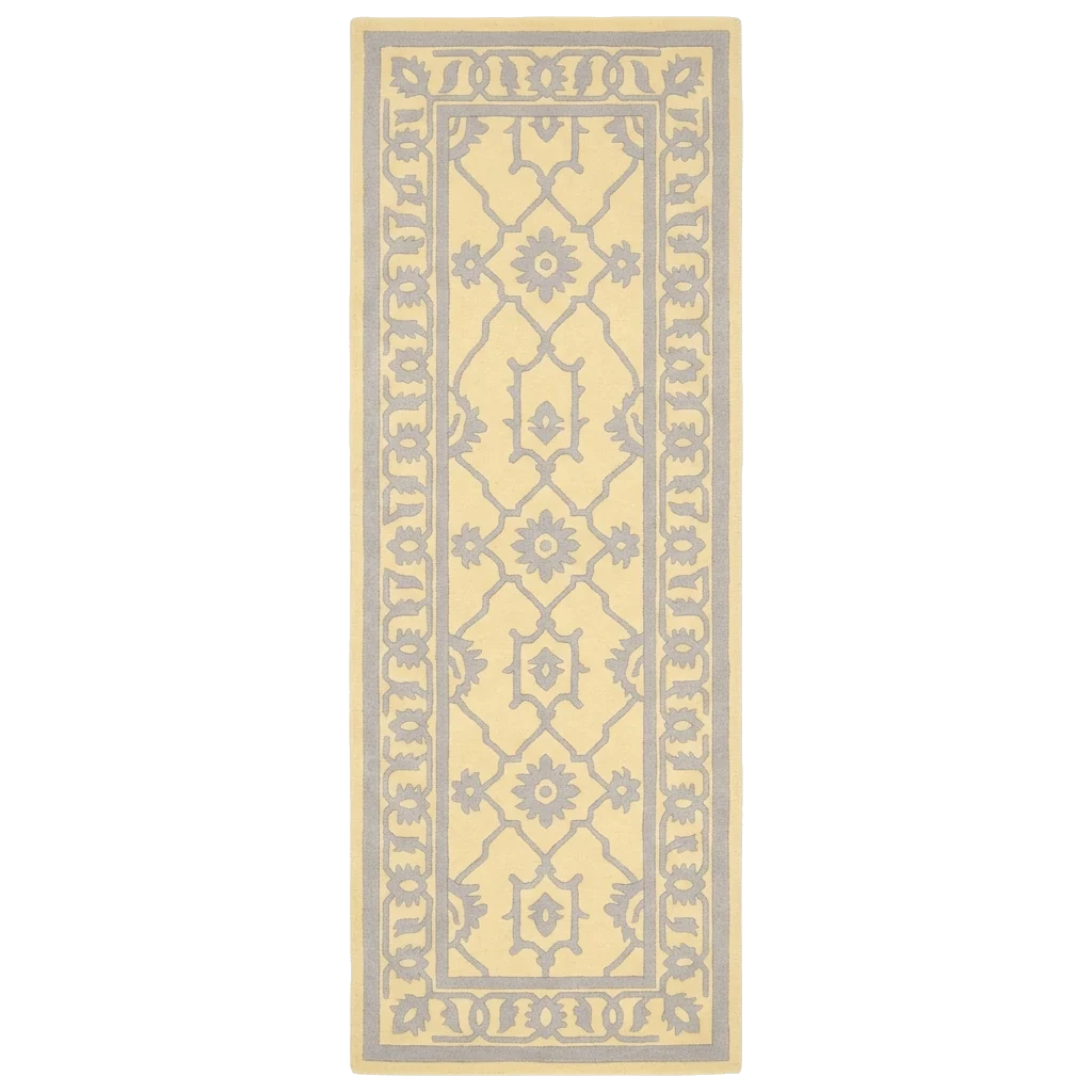 Golden Filigree Heirloom Hand Tufted Runner Rug