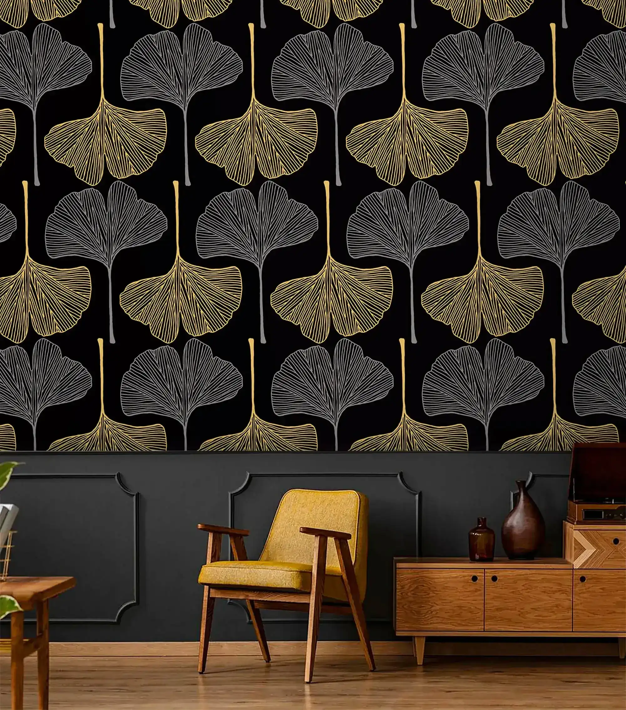Golden Gingko Grove Wallpaper - Image 4
