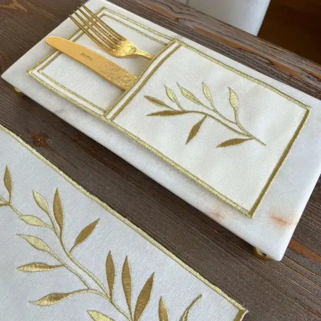 Golden Leaf Elegance Placemats - Image 3