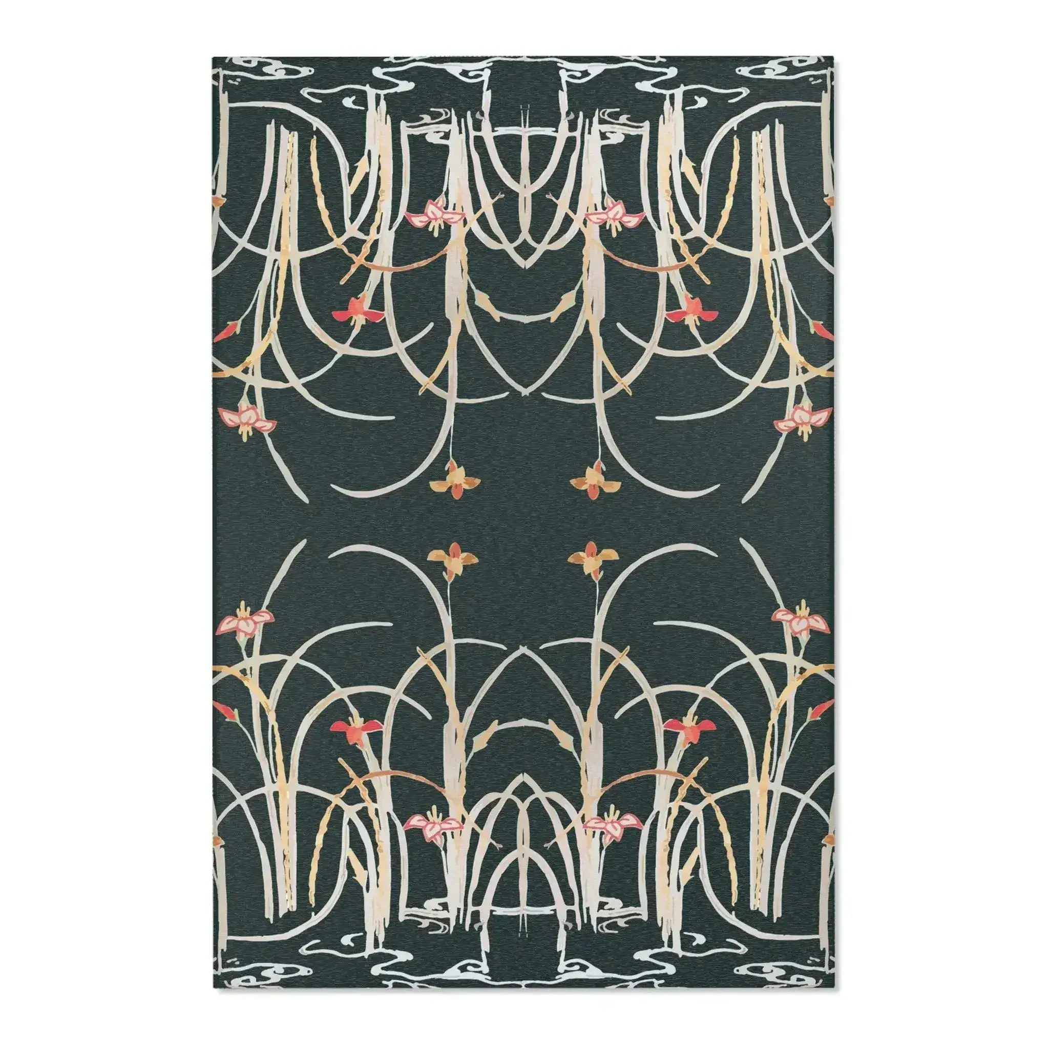 Golden Orchid Garden Accent Rug - Image 3