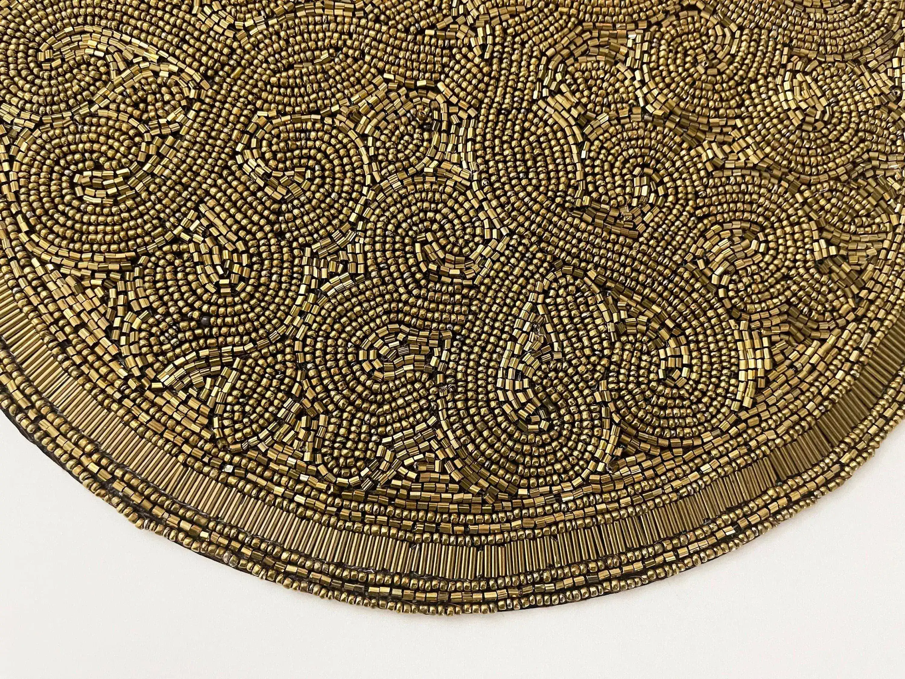 Golden Orion Round Beaded Placemat - Image 7