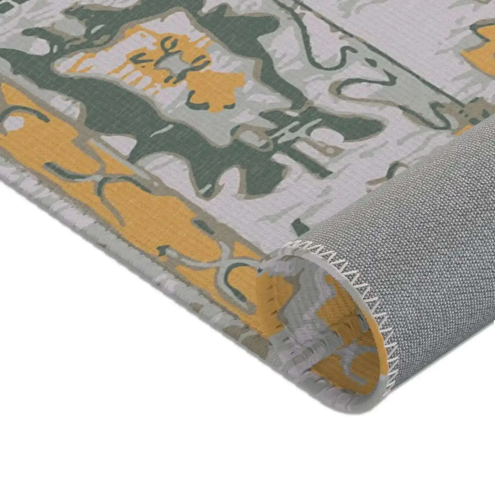 Golden Sage Distressed Medallion Accent Rug - Image 4