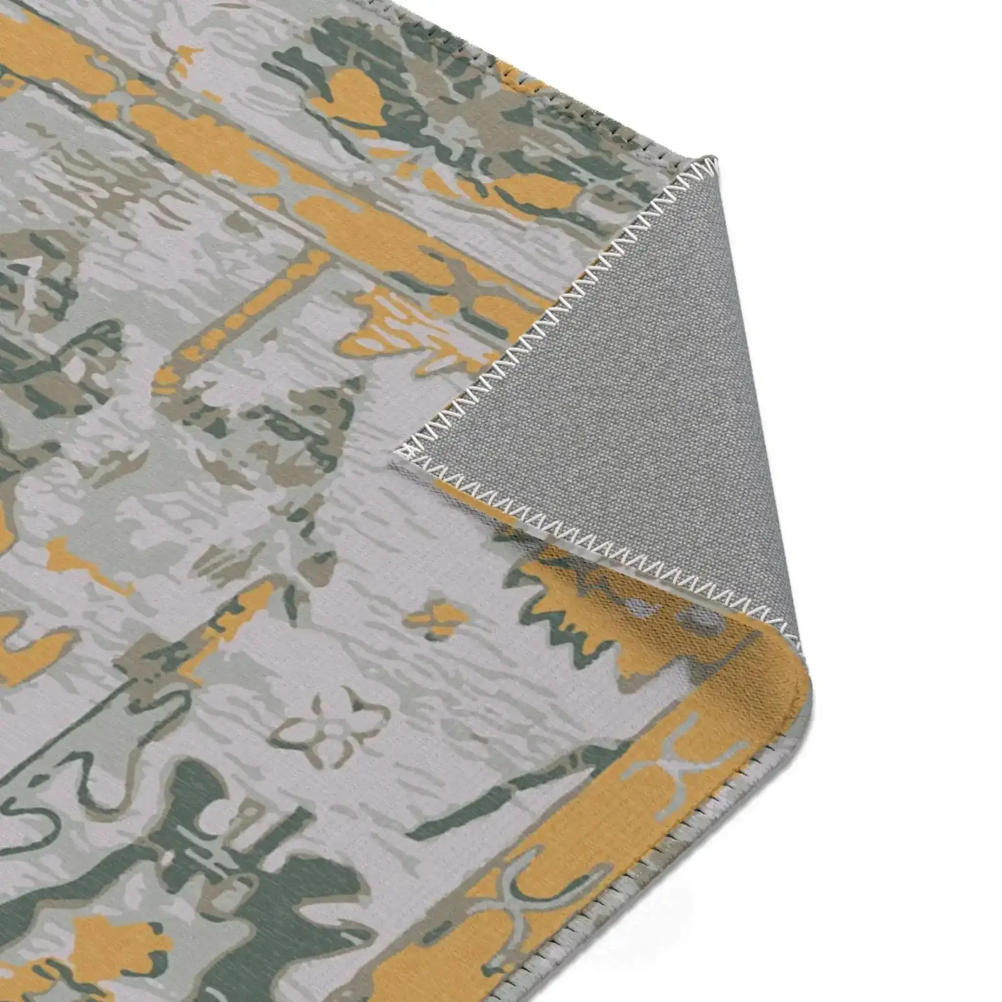 Golden Sage Distressed Medallion Accent Rug - Image 5
