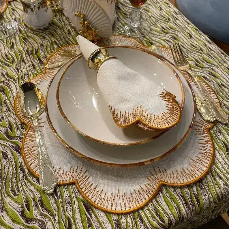 Golden Trim Harmony Placemats - Image 5
