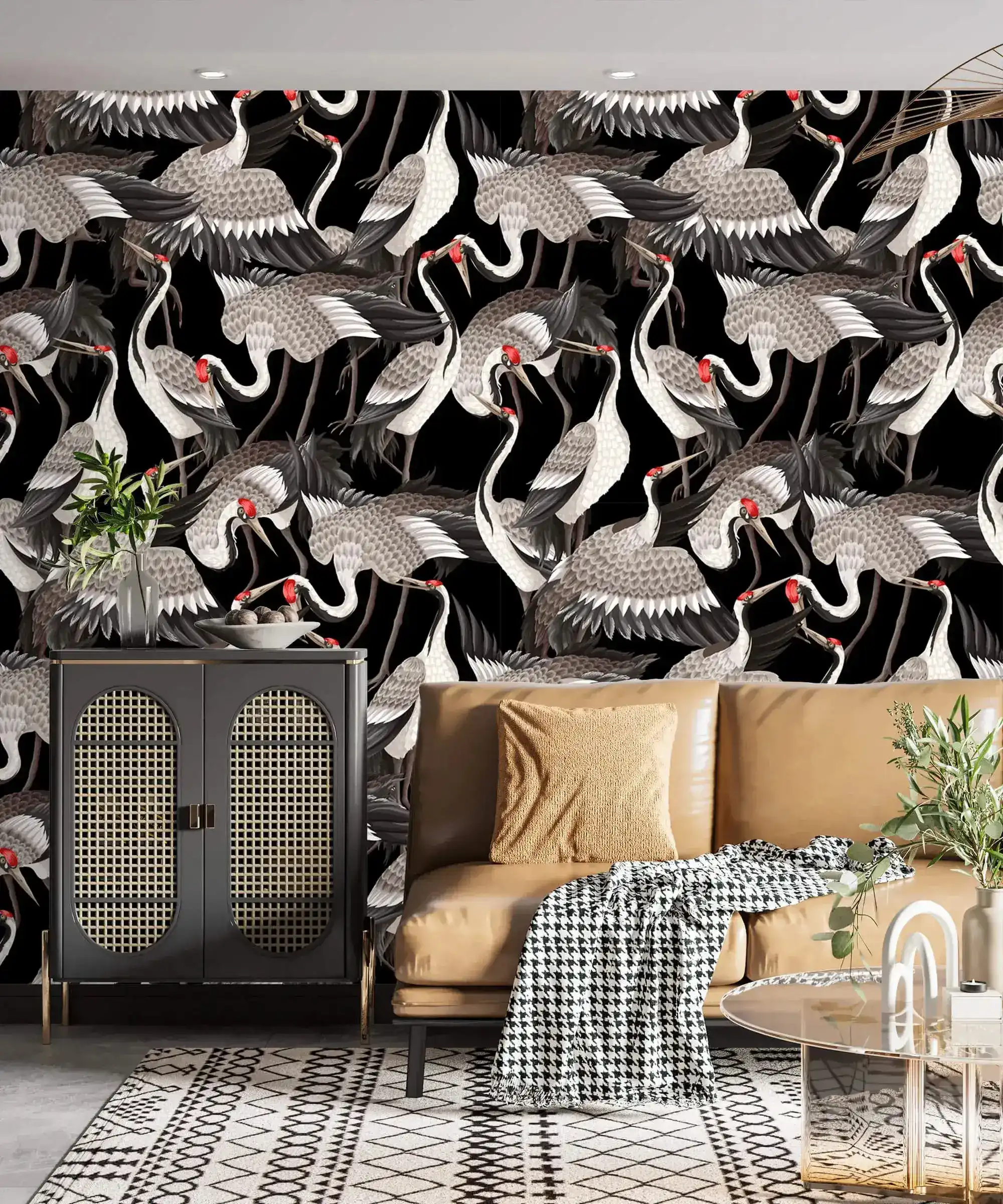 Graceful Crane Haven Wallpaper - Image 2