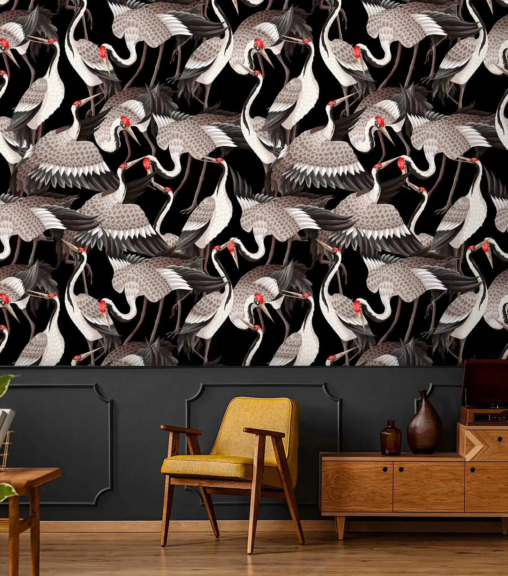 Graceful Crane Haven Wallpaper - Image 3