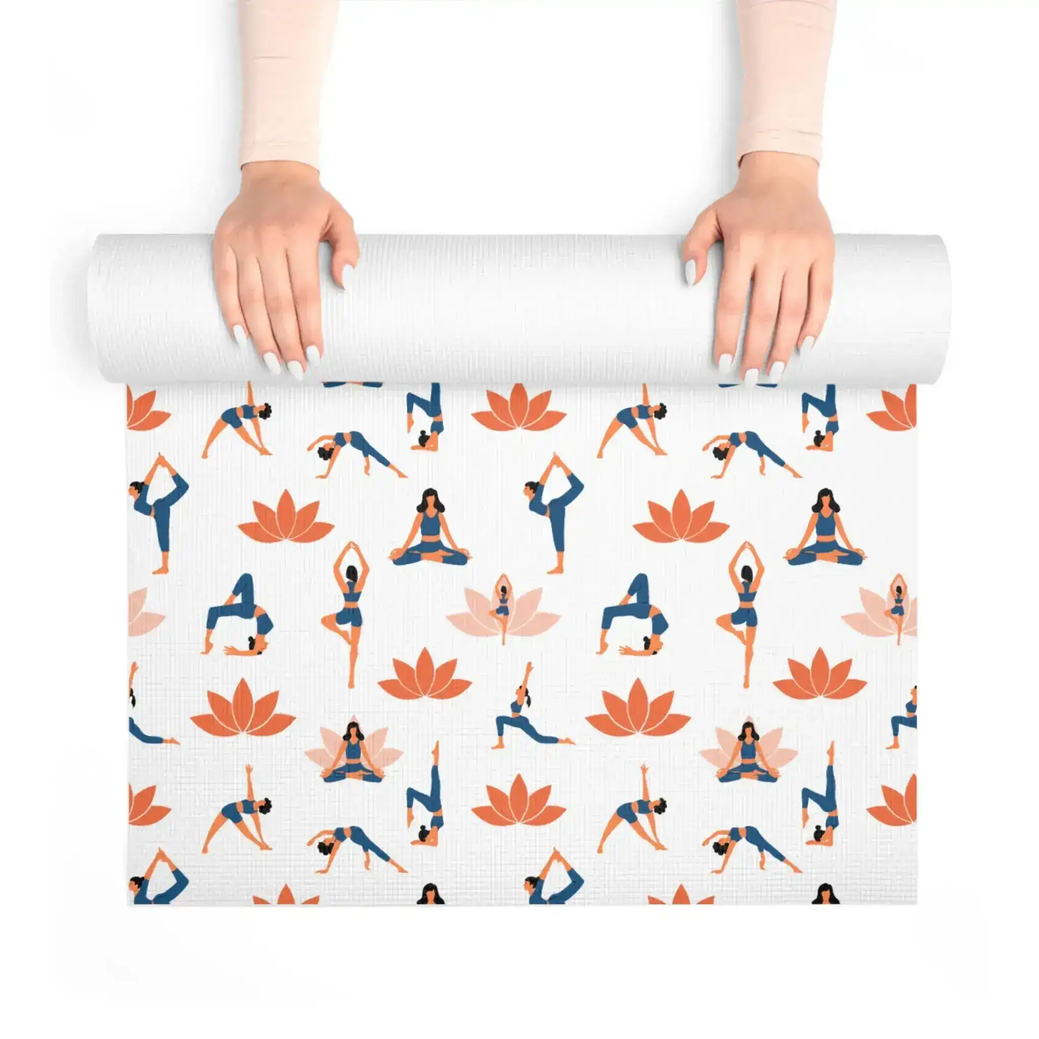 Graceful Lotus Yoga Mat - Image 4