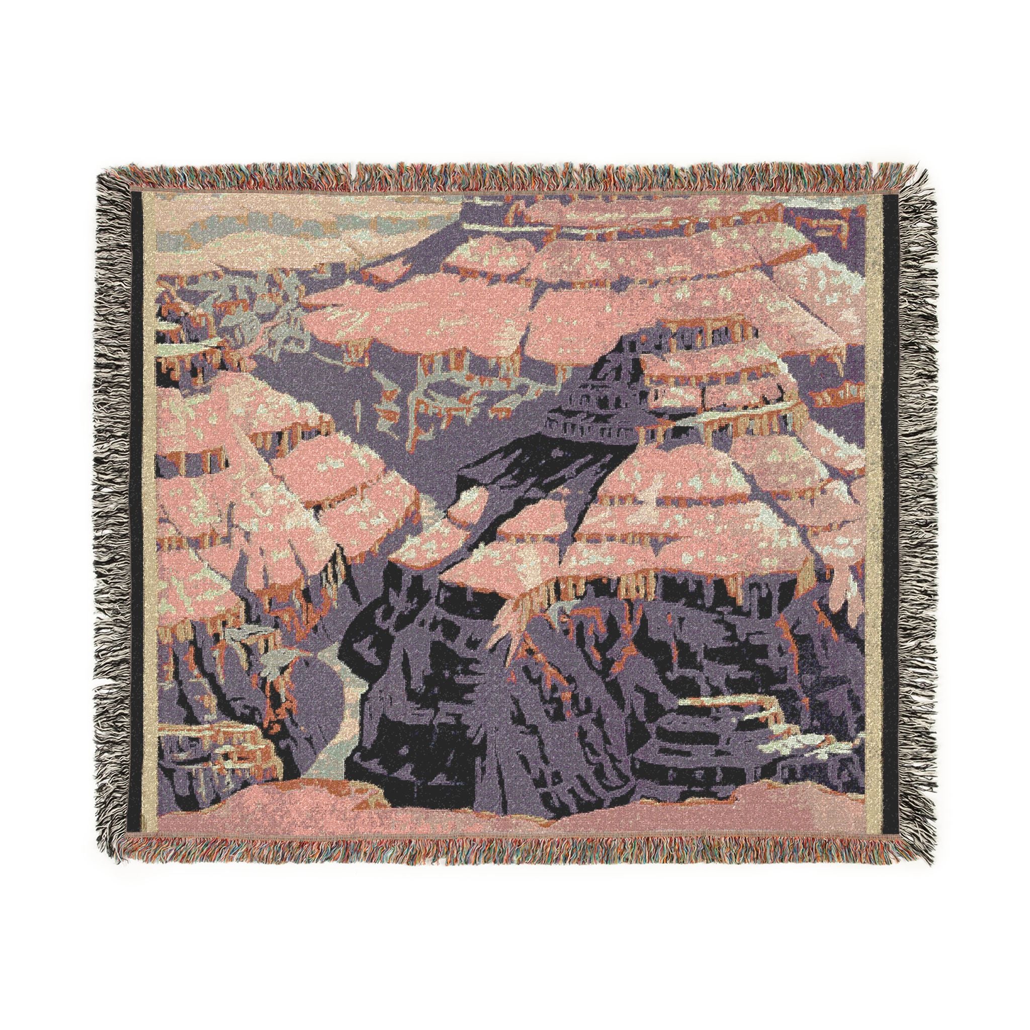 grand-canyon-national-park-a-free-government-service-wpa-federal-art-p | Woven Tapestry Blanket - Image 7