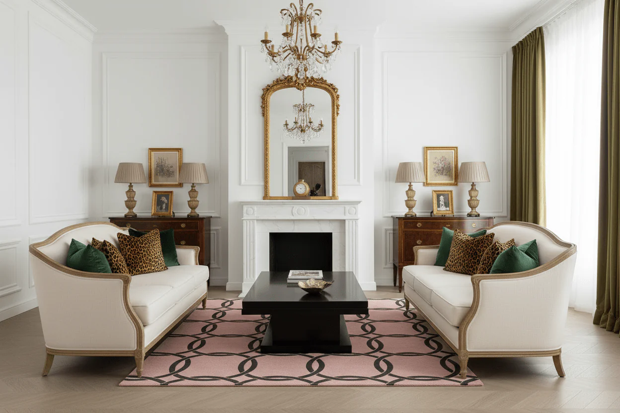 Graphic Circles Hand Tufted Rug - Image 3