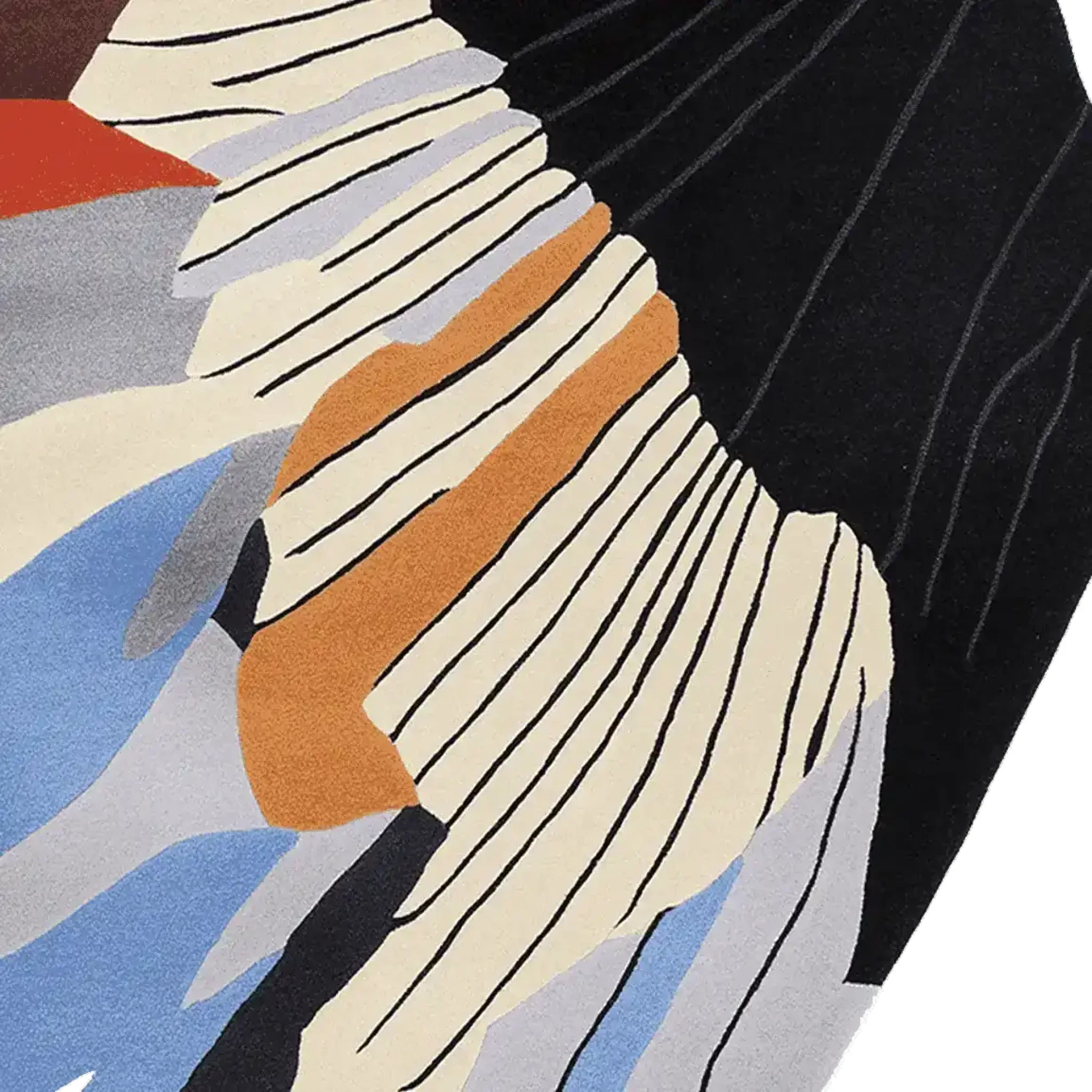 Graphic Wing Flow Hand Tufted Rug - Image 5