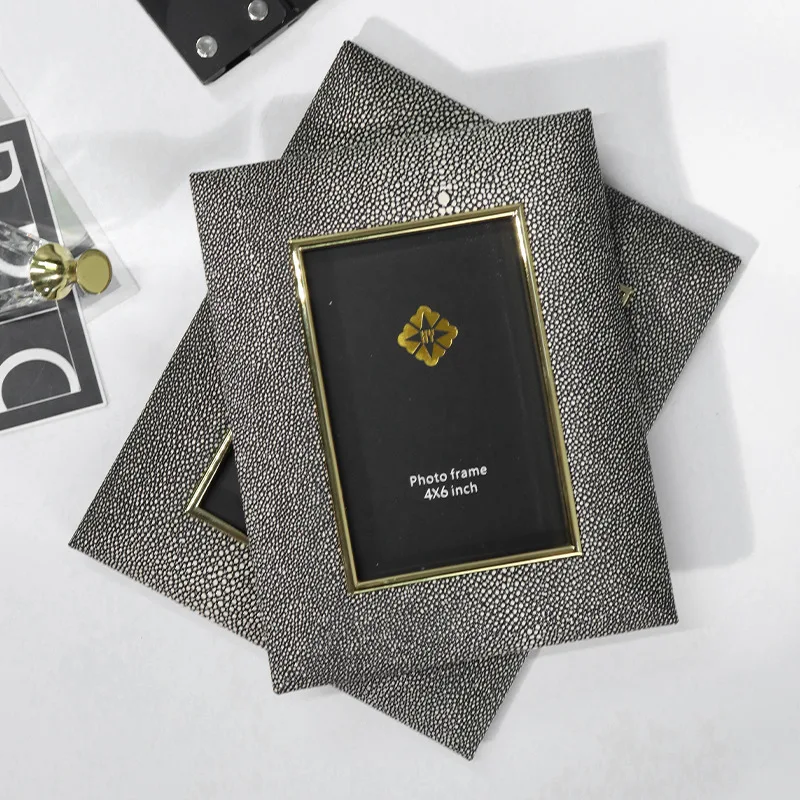 Gray Shagreen Picture Frame