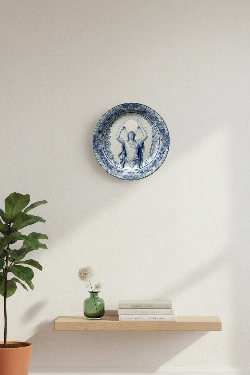 Greek Sun God Helios Decorative Ceramic Plate - Image 2