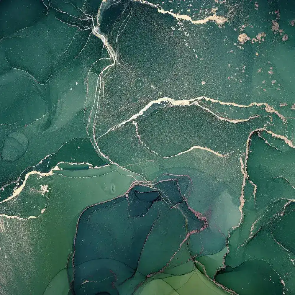 Green Abstract Marble Alcohol Ink Wall Mural - Image 6