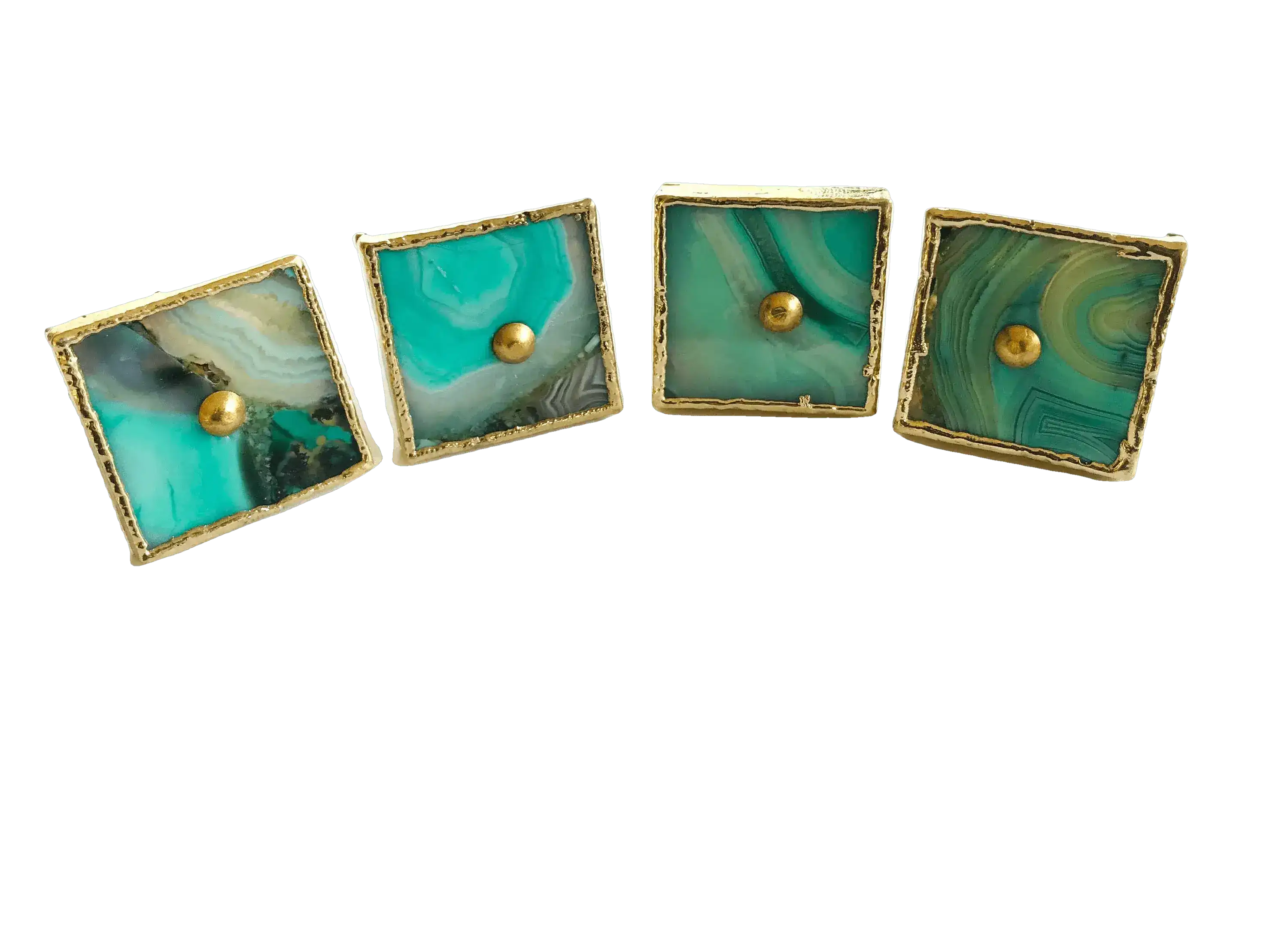 Green Agate Cabinet Door Pull Handle - Set of 4 - Image 6