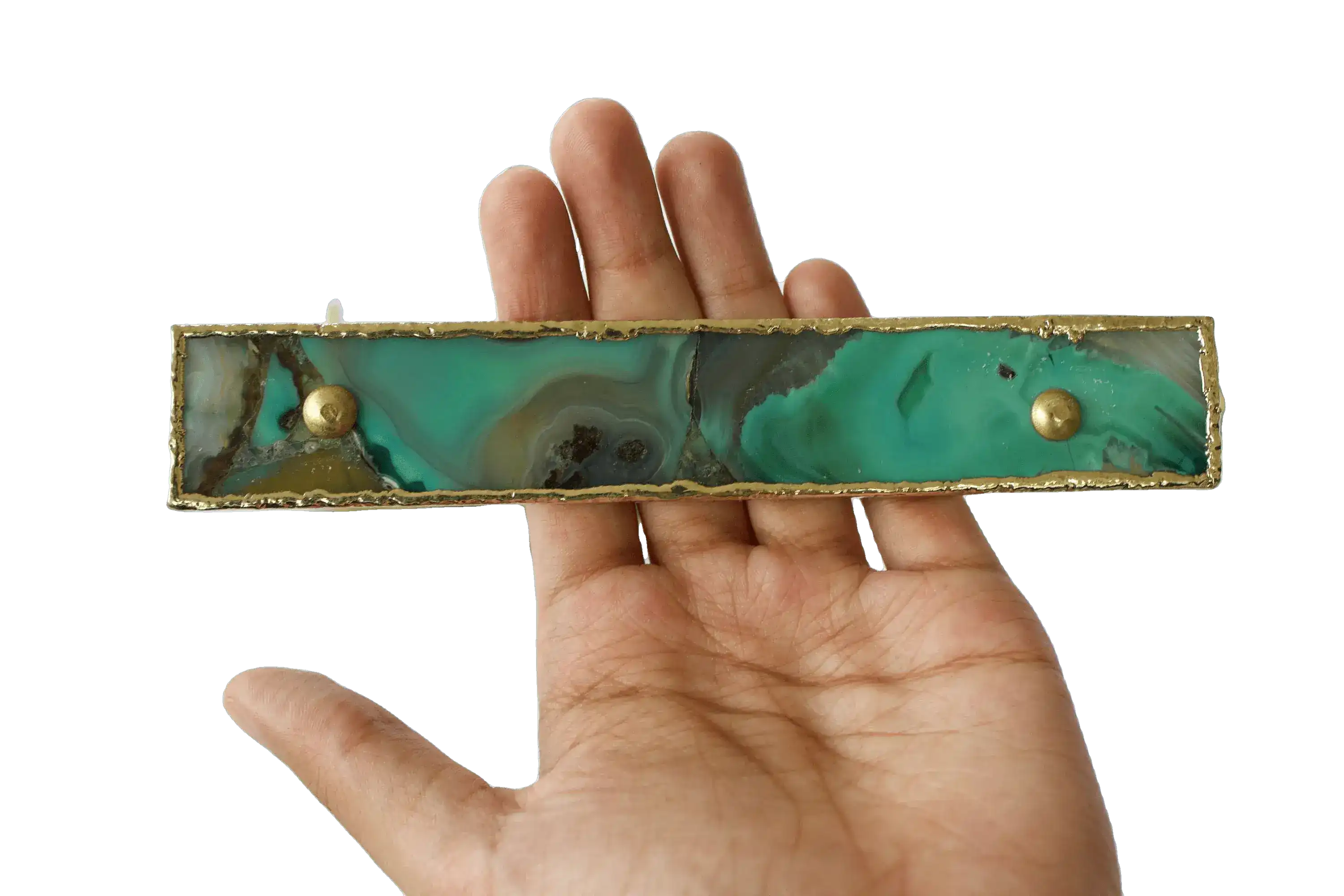 Green Agate Cabinet Door Pull Handle - Set of 4 - Image 2