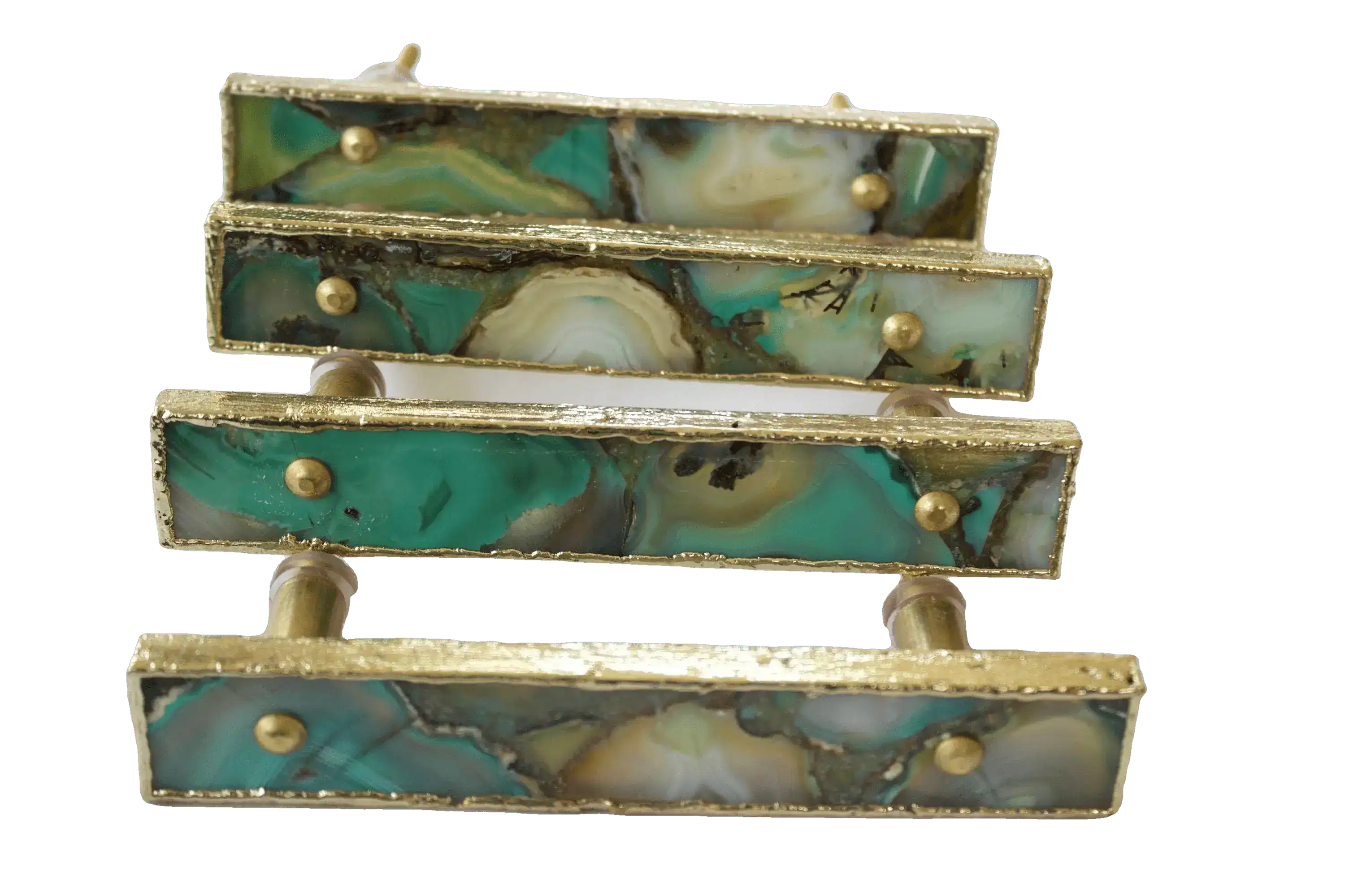 Green Agate Cabinet Door Pull Handle - Set of 4 - Image 3