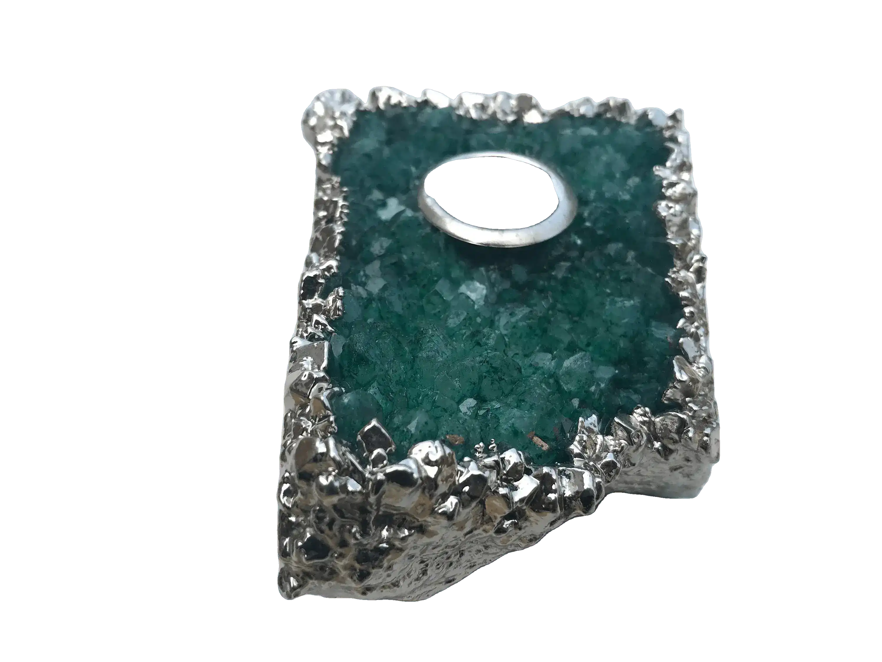 Green Agate Gemstone Taper Candle Holder - Image 5