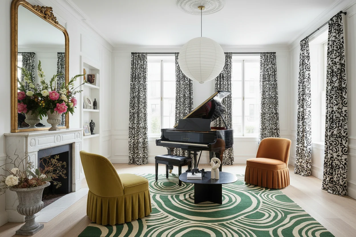 Green Agate Hand Tufted Wool Rug - Image 3