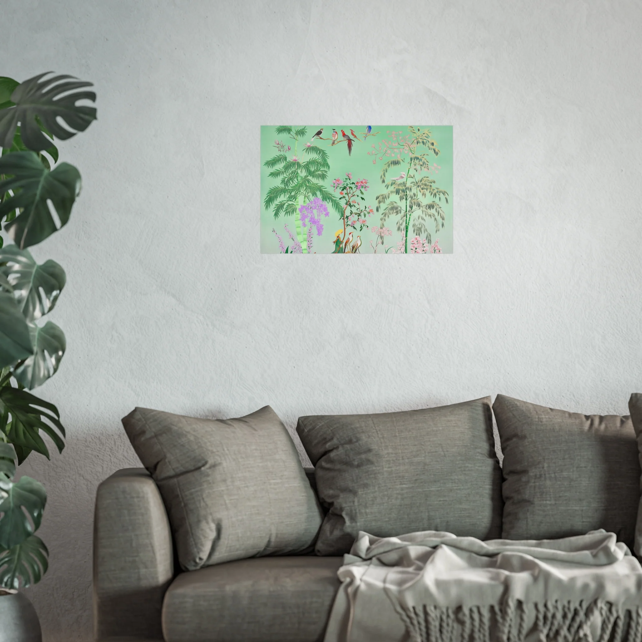Green Chinoiserie Garden Fine Art Poster - Image 37