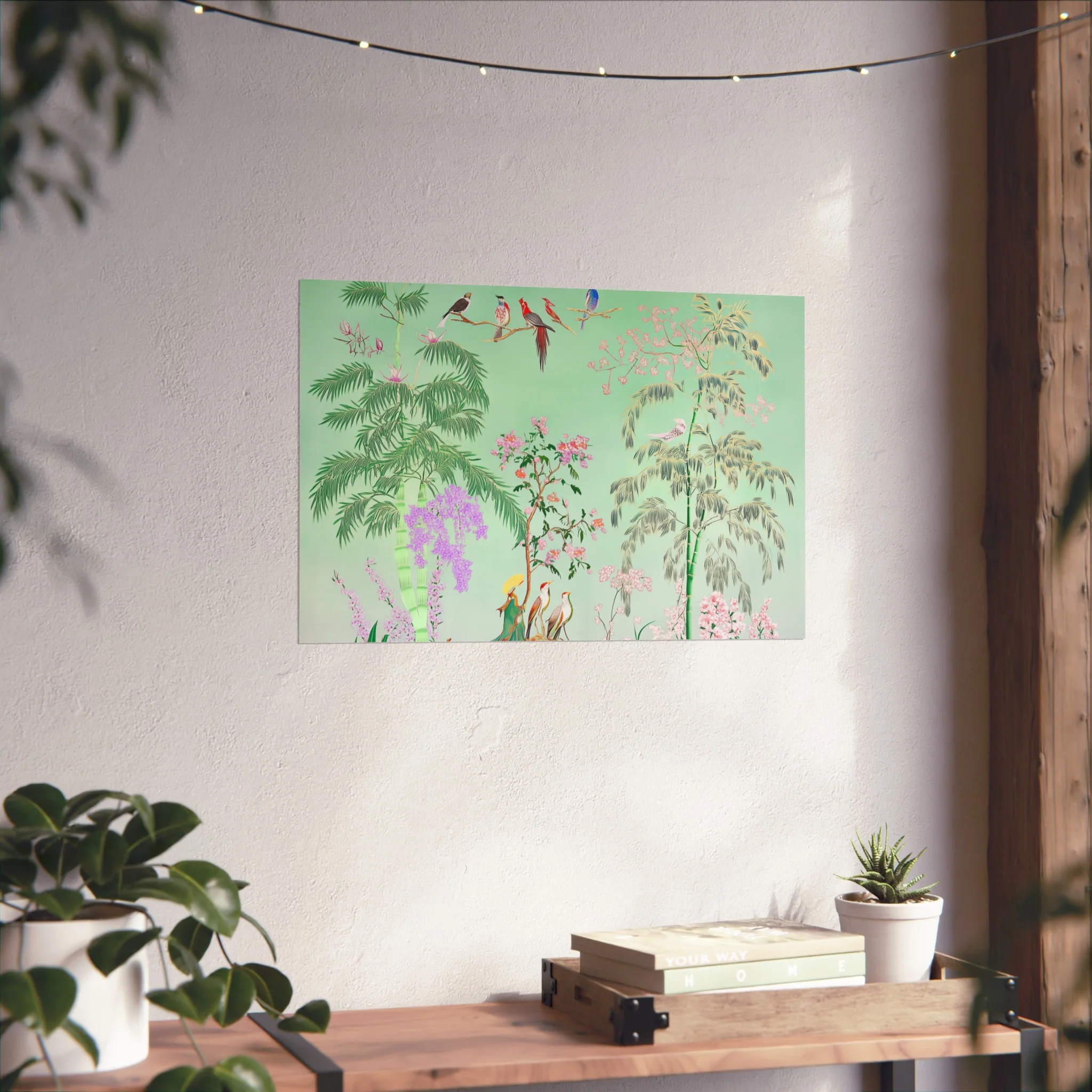 Green Chinoiserie Garden Fine Art Poster - Image 38
