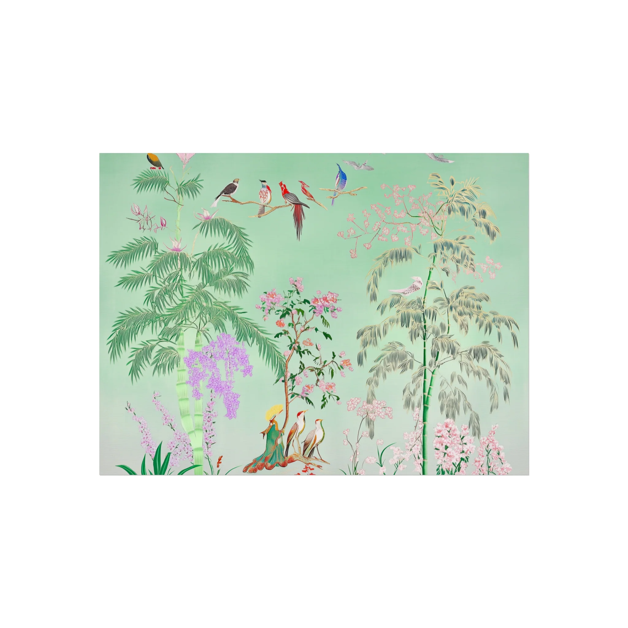 Green Chinoiserie Garden Fine Art Poster - Image 4