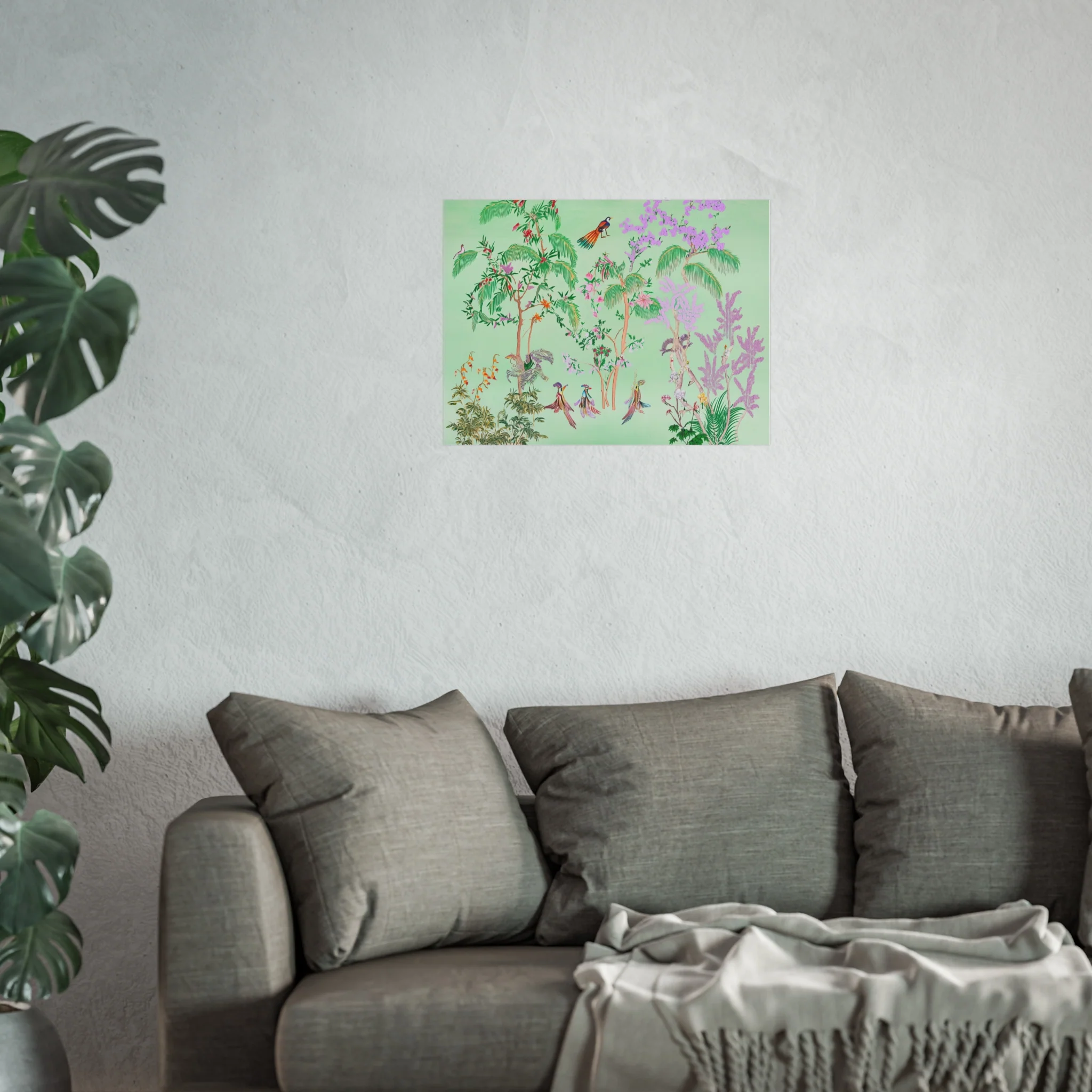 Green Chinoiserie Paradise Fine Art Poster - Image 25