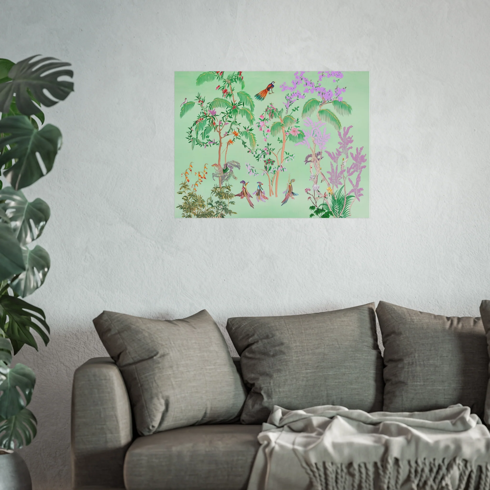 Green Chinoiserie Paradise Fine Art Poster - Image 27