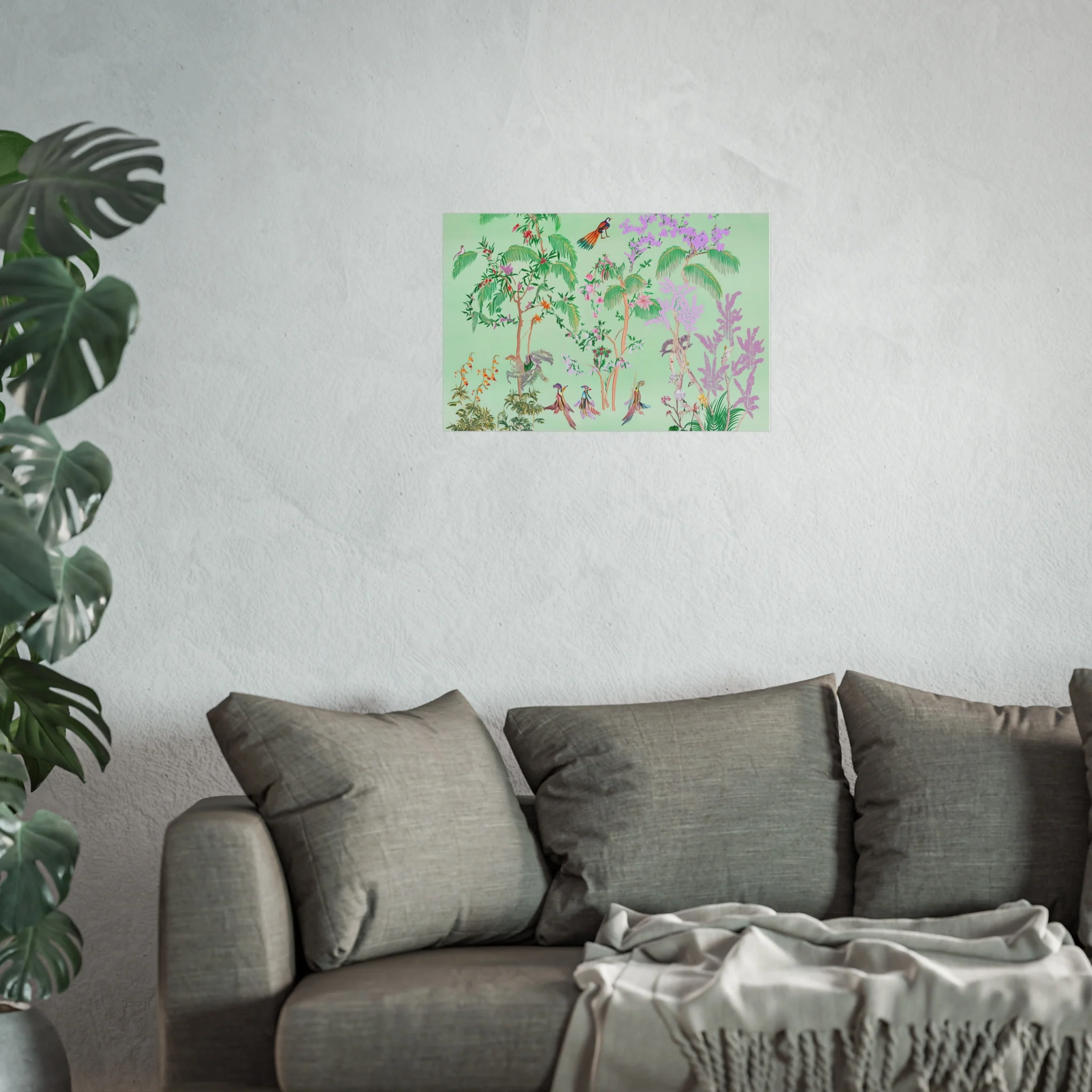 Green Chinoiserie Paradise Fine Art Poster - Image 37
