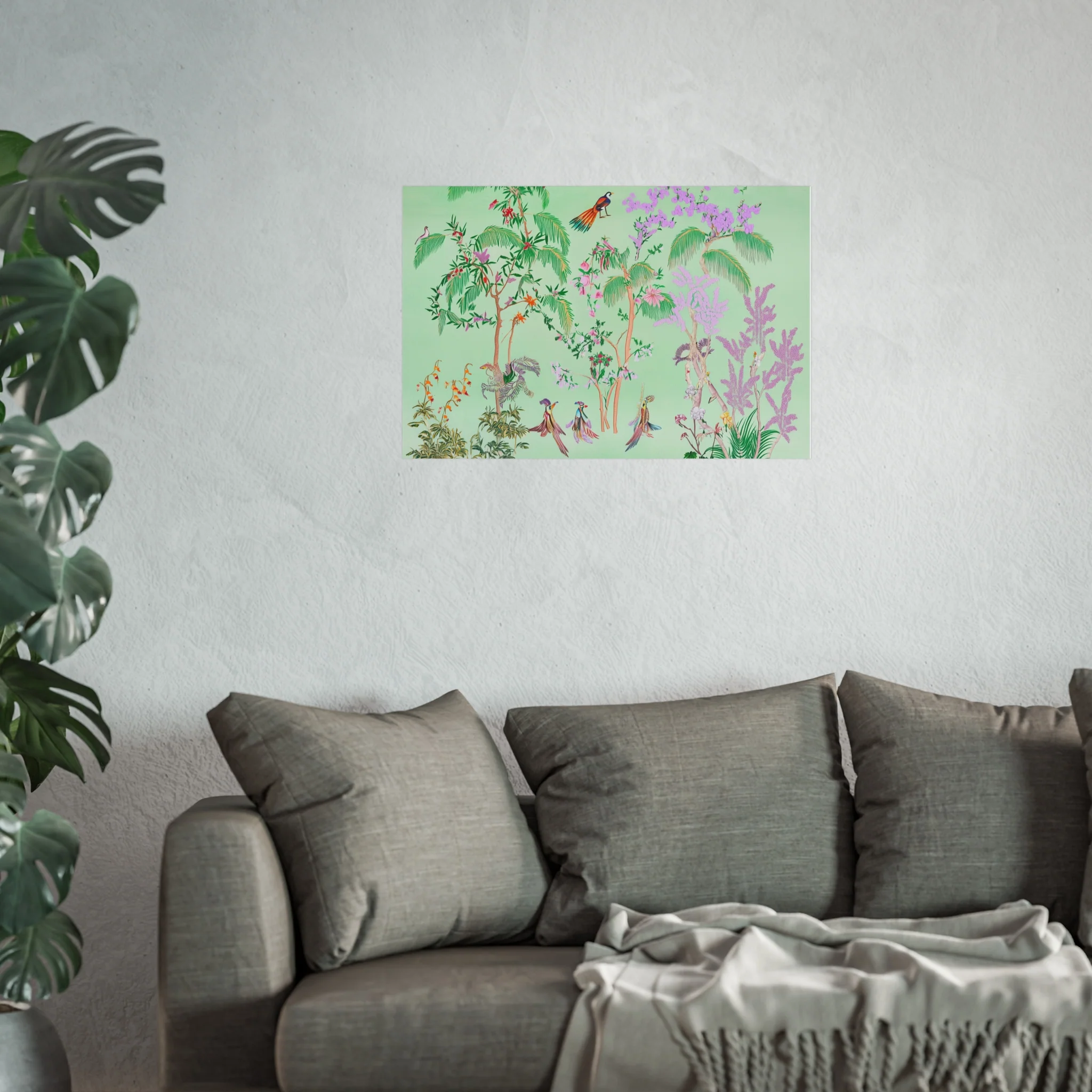 Green Chinoiserie Paradise Fine Art Poster - Image 39