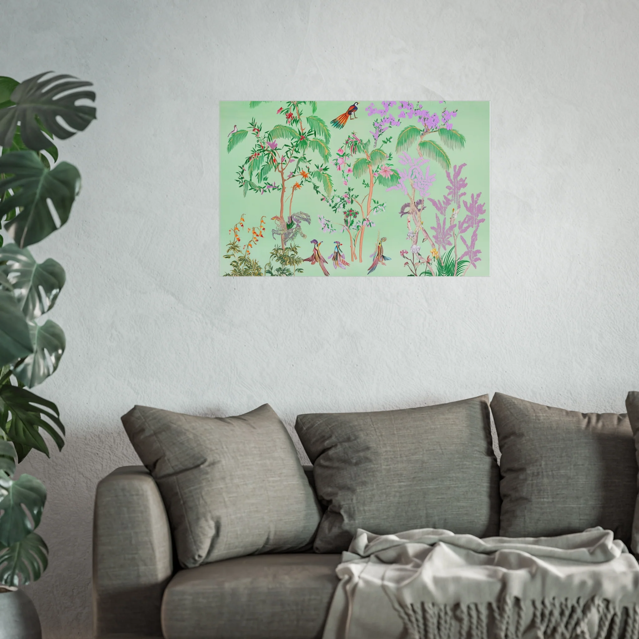 Green Chinoiserie Paradise Fine Art Poster - Image 41