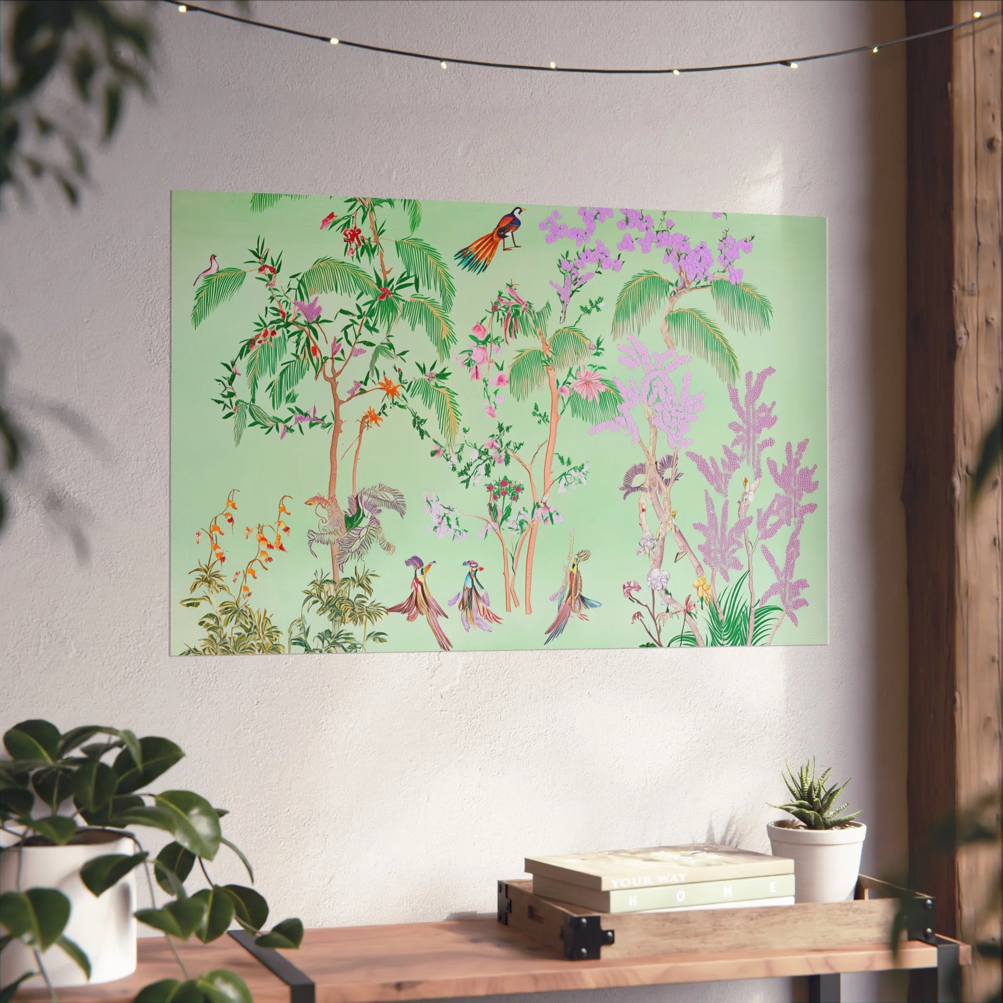 Green Chinoiserie Paradise Fine Art Poster - Image 42