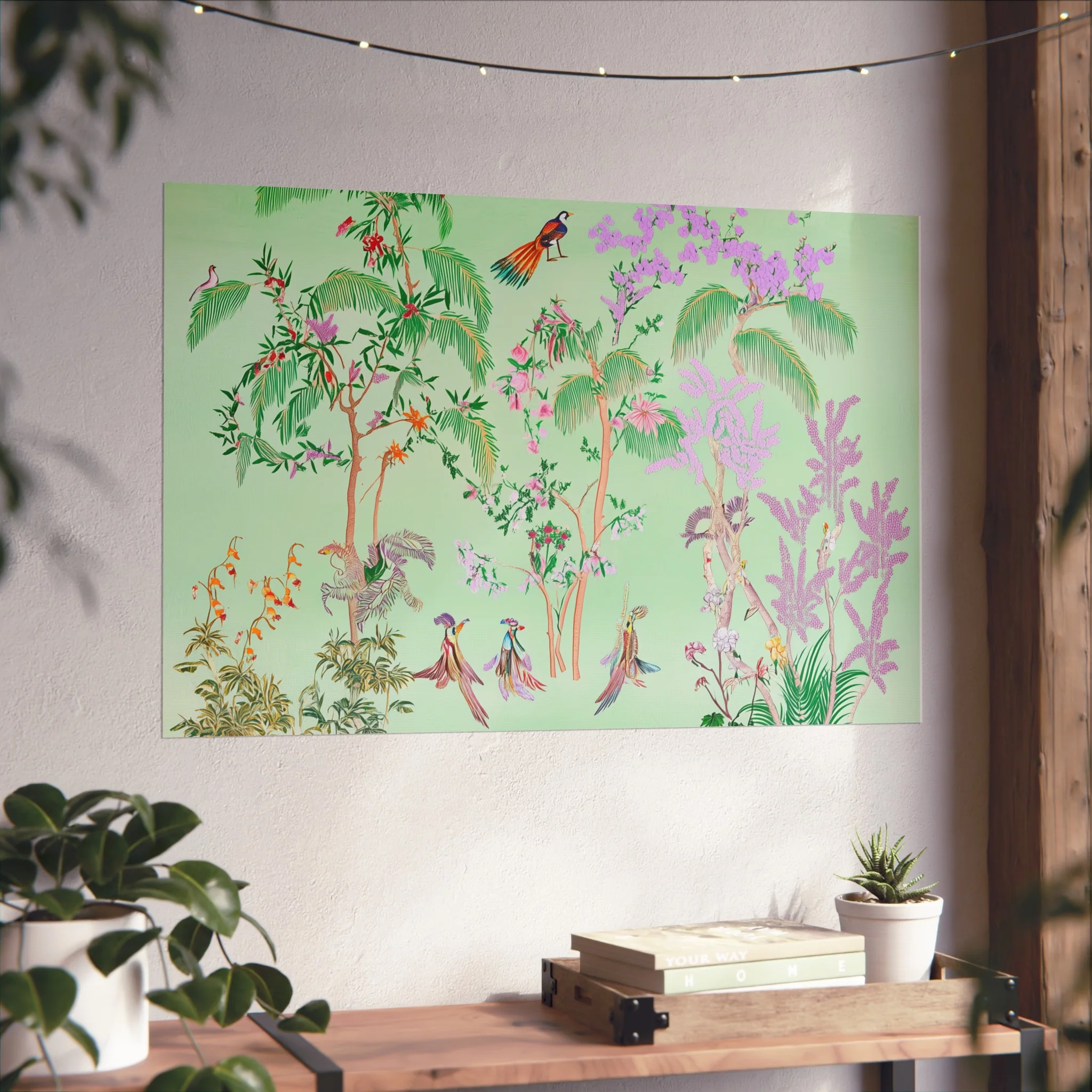 Green Chinoiserie Paradise Fine Art Poster - Image 44