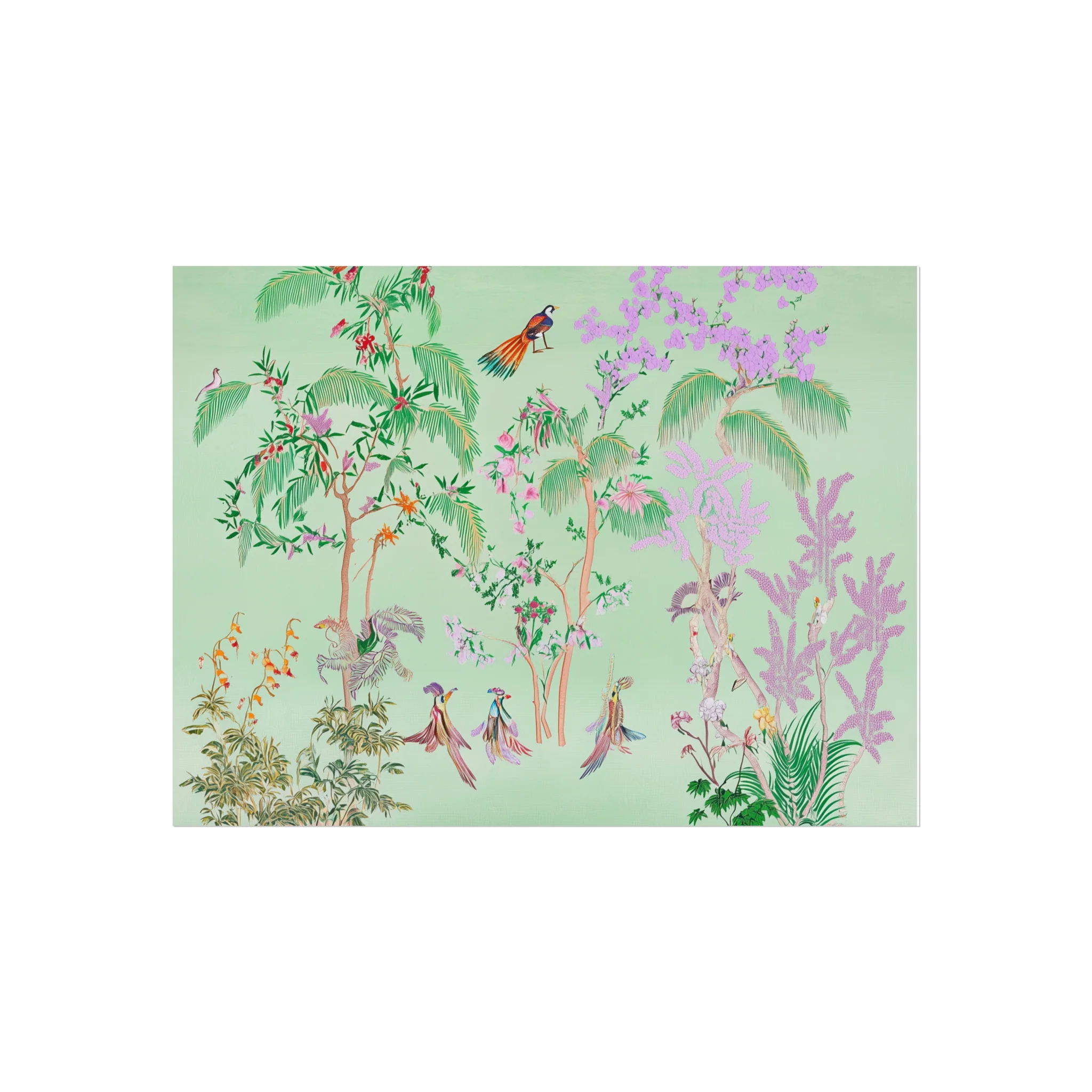 Green Chinoiserie Paradise Fine Art Poster - Image 6