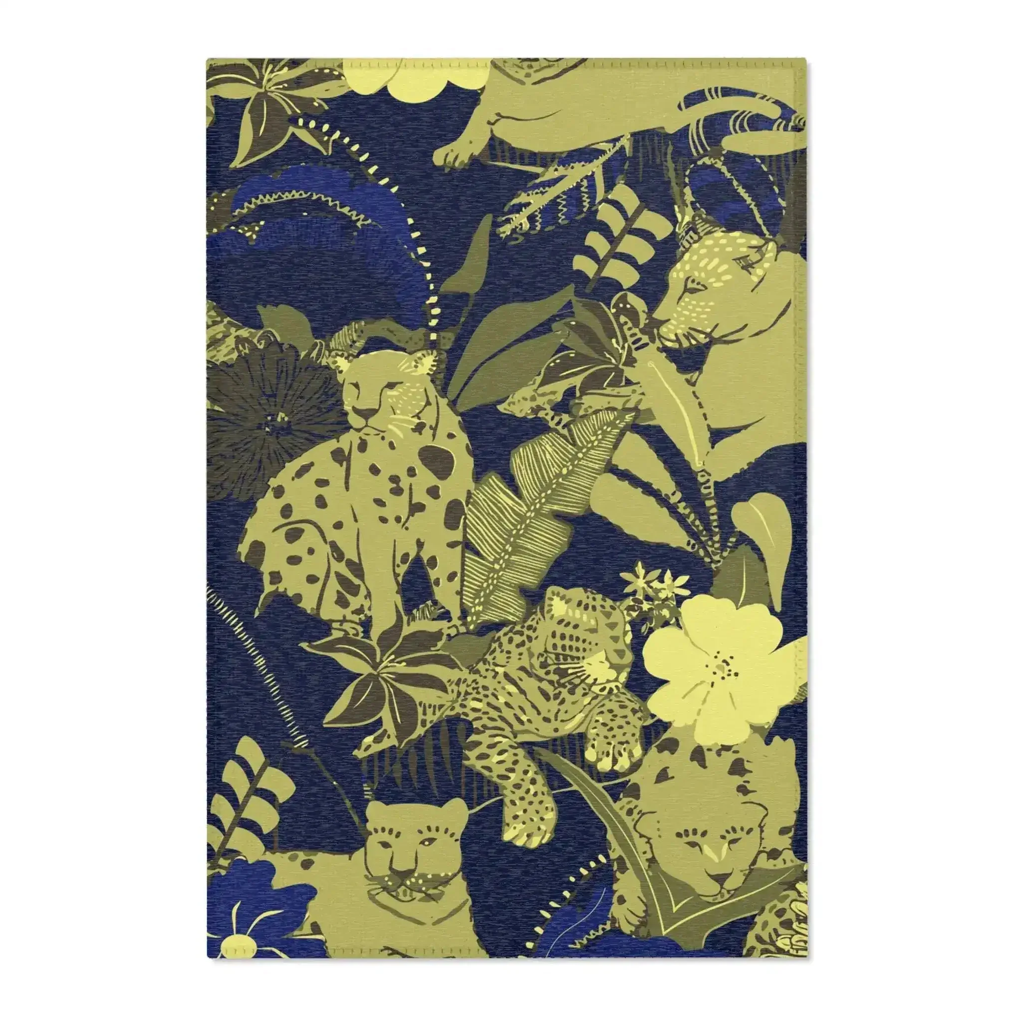 Green Leopard Jungle Accent Rug - Image 2