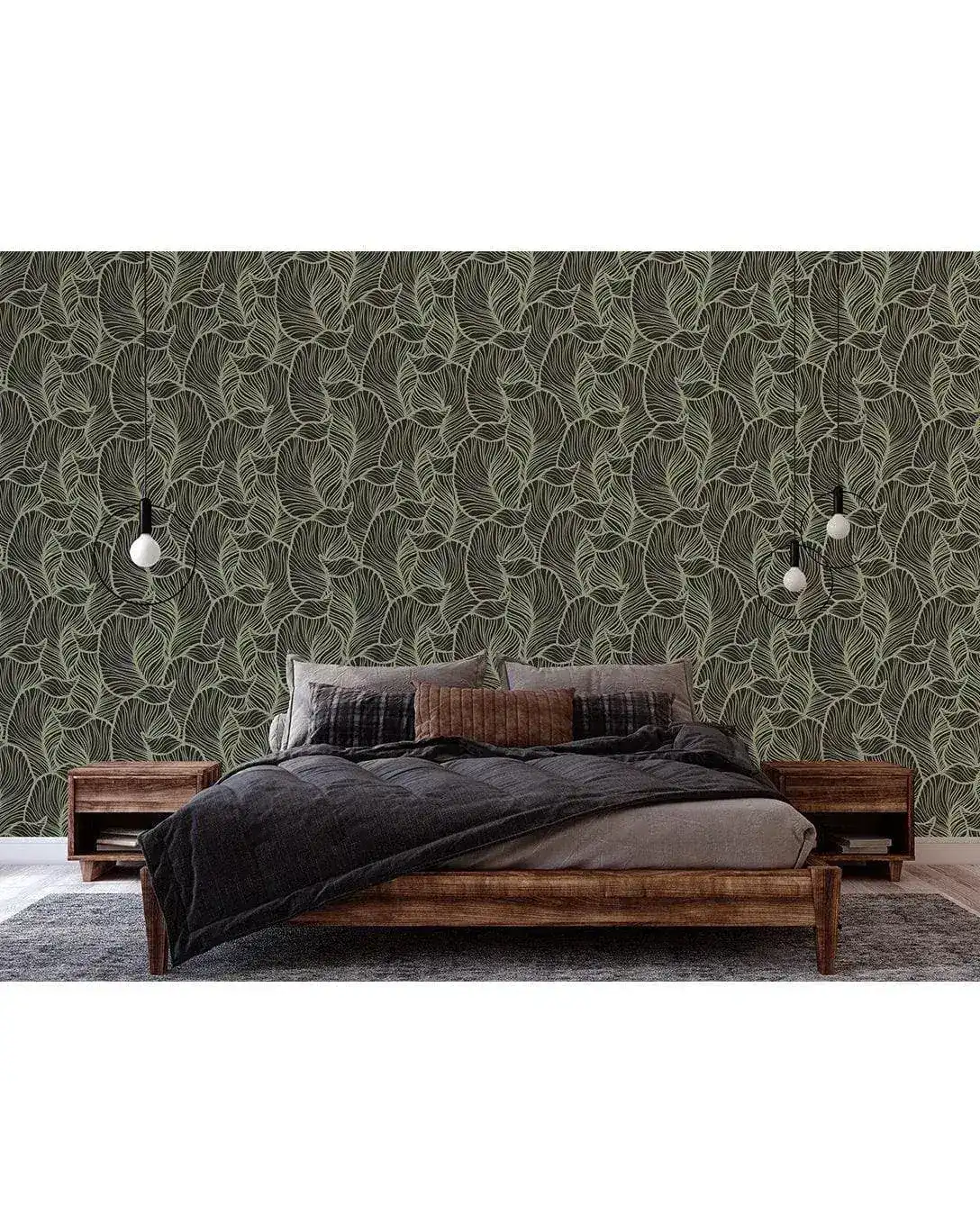 Green Tropical Leaves Removable Wallpaper - Image 5