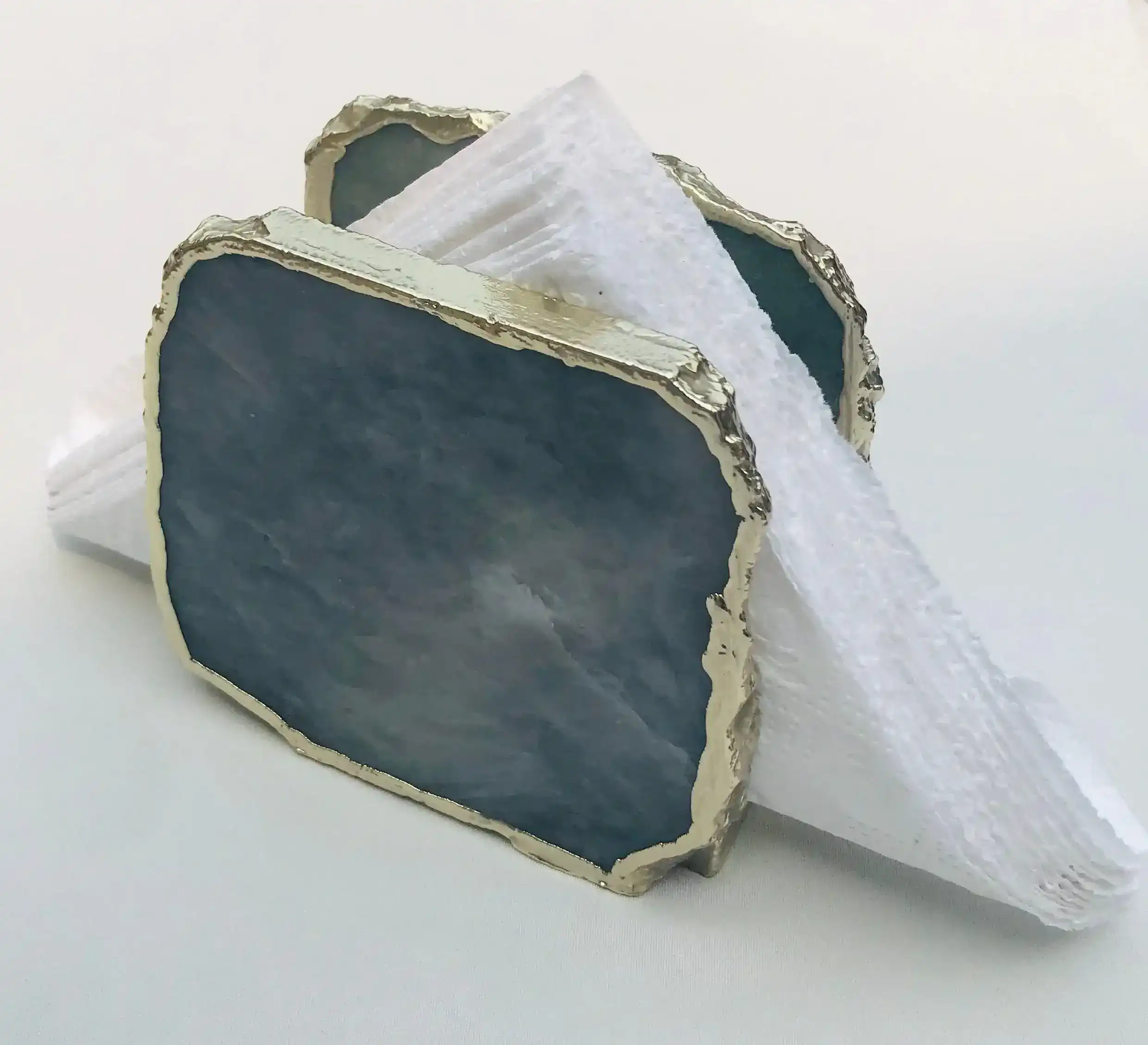 Grey Agate Stone Napkin Holder - Image 5