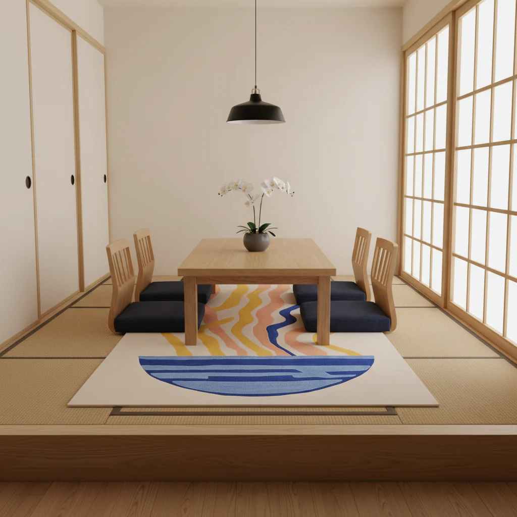 Grid Break Spell Hand Tufted Rug - Image 2