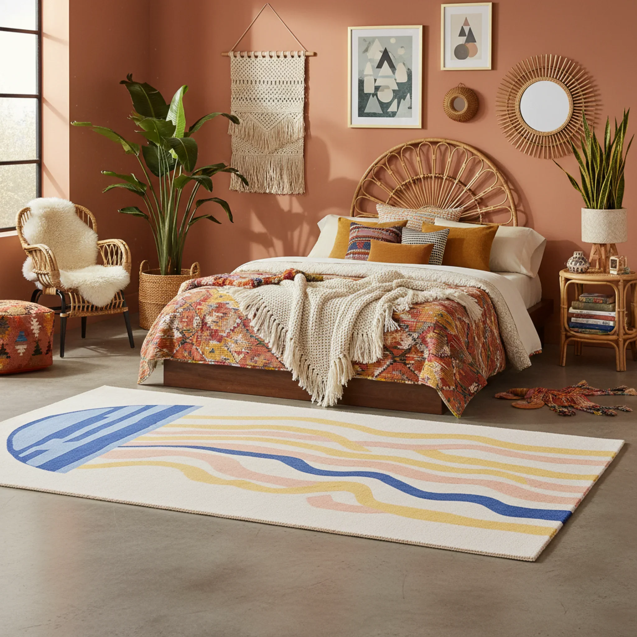 Grid Break Spell Hand Tufted Rug - Image 3