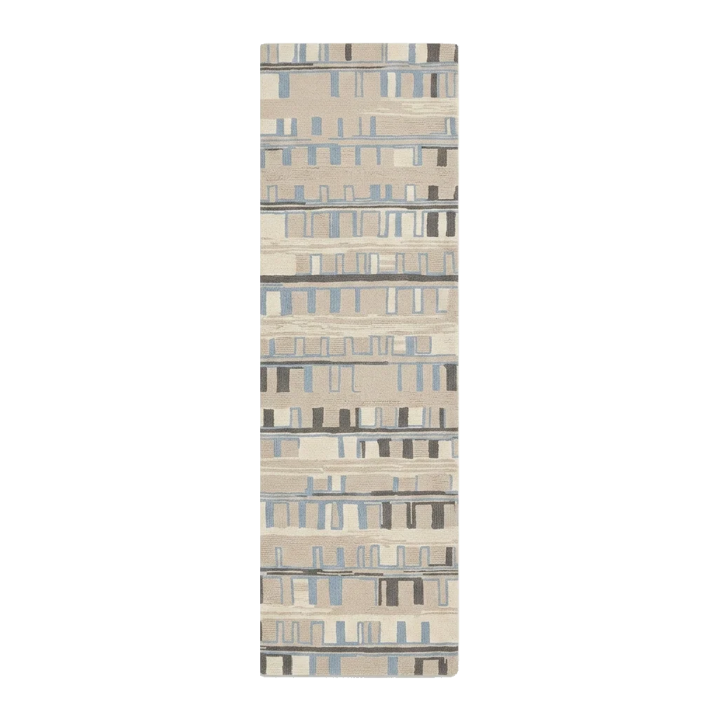 Gridline Horizon Hand Tufted Runner Rug