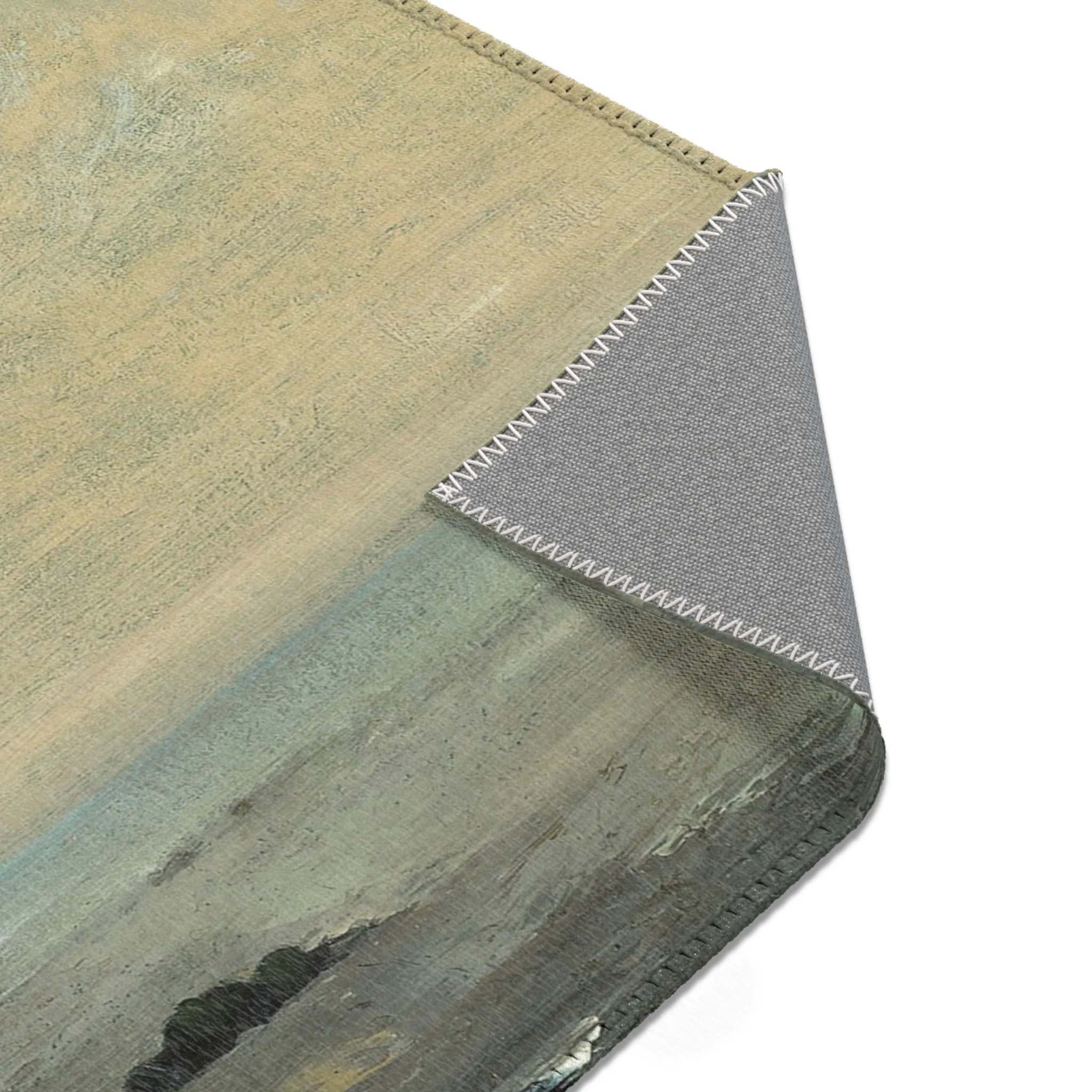 Gustave Courbet - Cliffs on the Sea Coast Small Beach, Sunrise (Falaise au bord de la mer, vu Petite Plage, soleil levan | Area Rug - Image 15