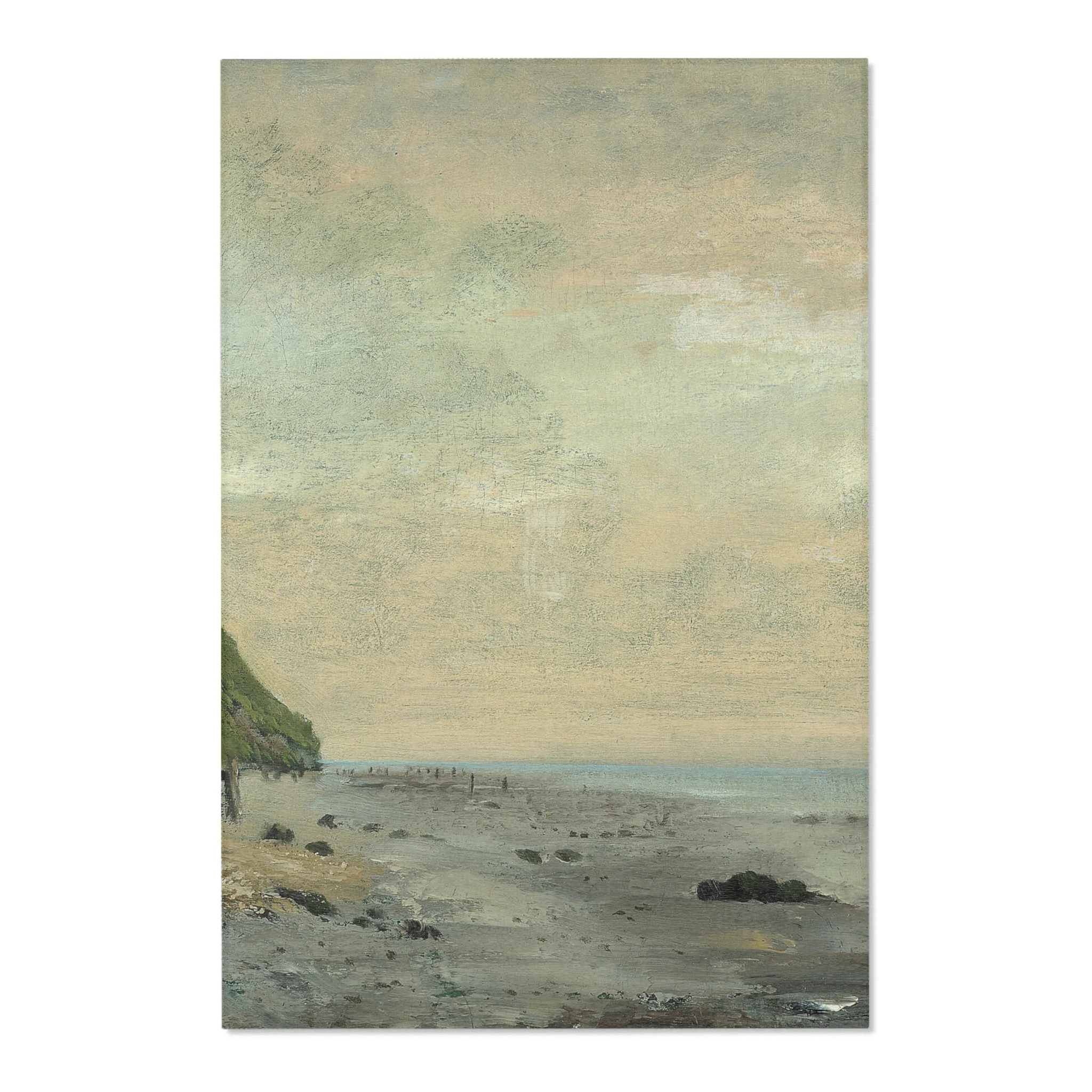 Gustave Courbet - Cliffs on the Sea Coast Small Beach, Sunrise (Falaise au bord de la mer, vu Petite Plage, soleil levan | Area Rug - Image 3