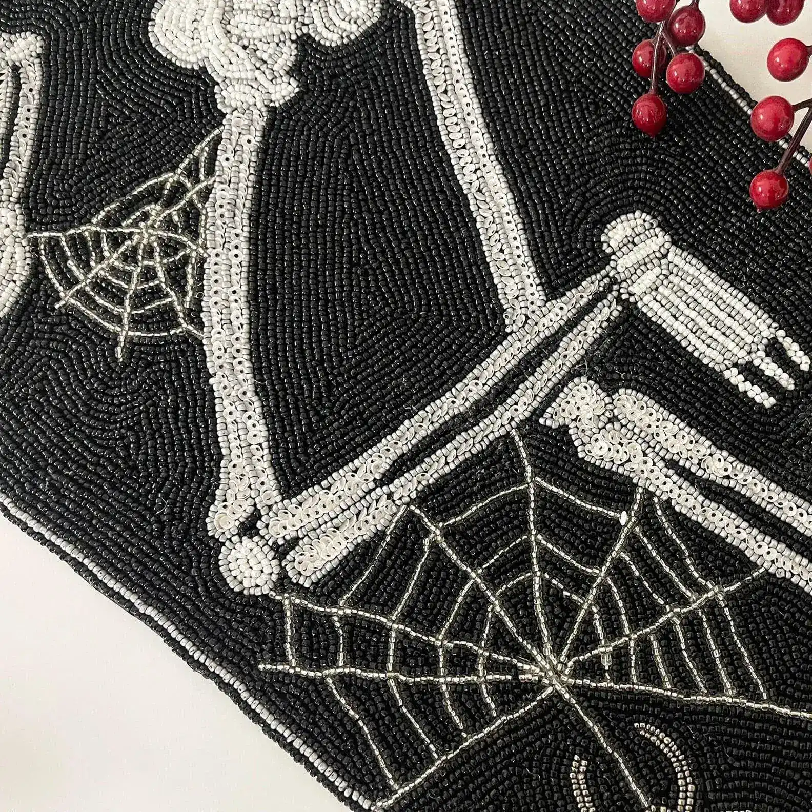 Halloween Skeleton Beaded Table Runner - Image 3