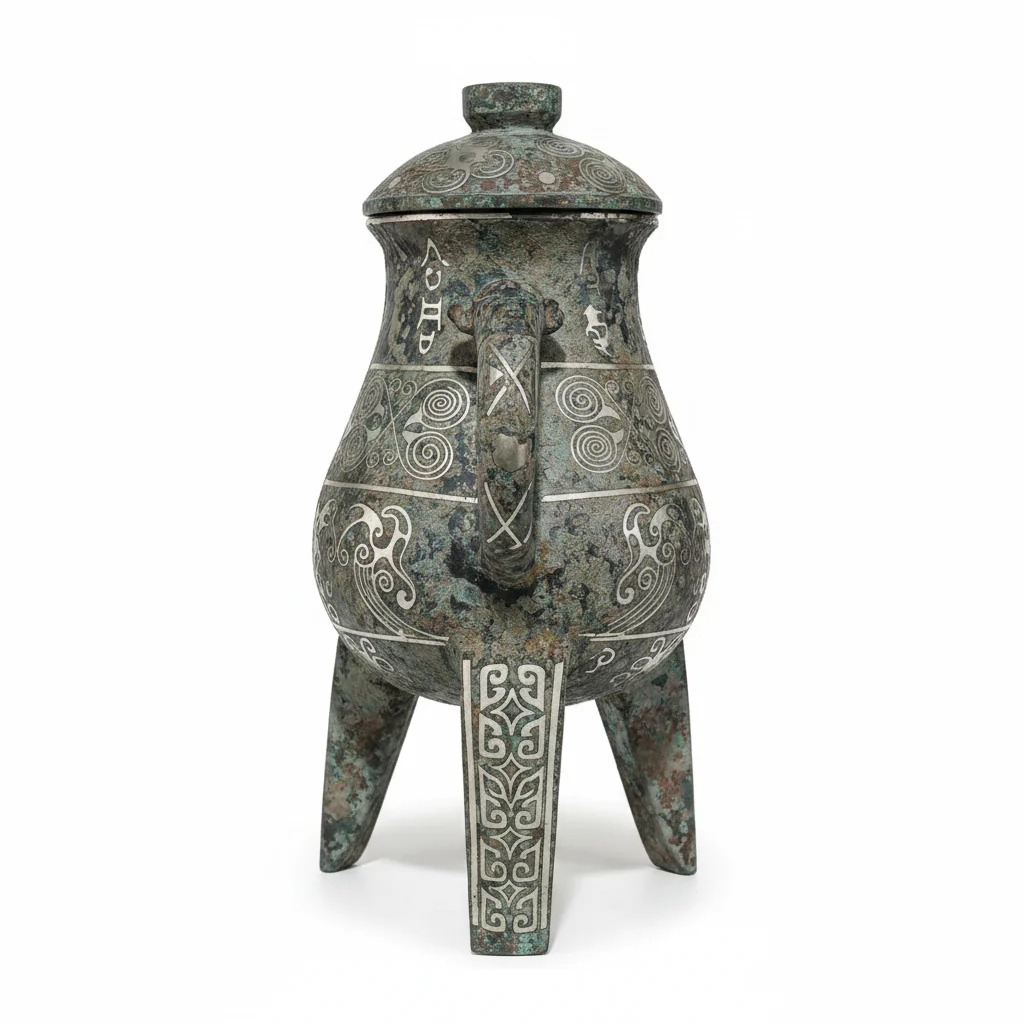 Han Dynasty Silver-Inlaid Bronze Teapot — Antique Reproduction - Image 5