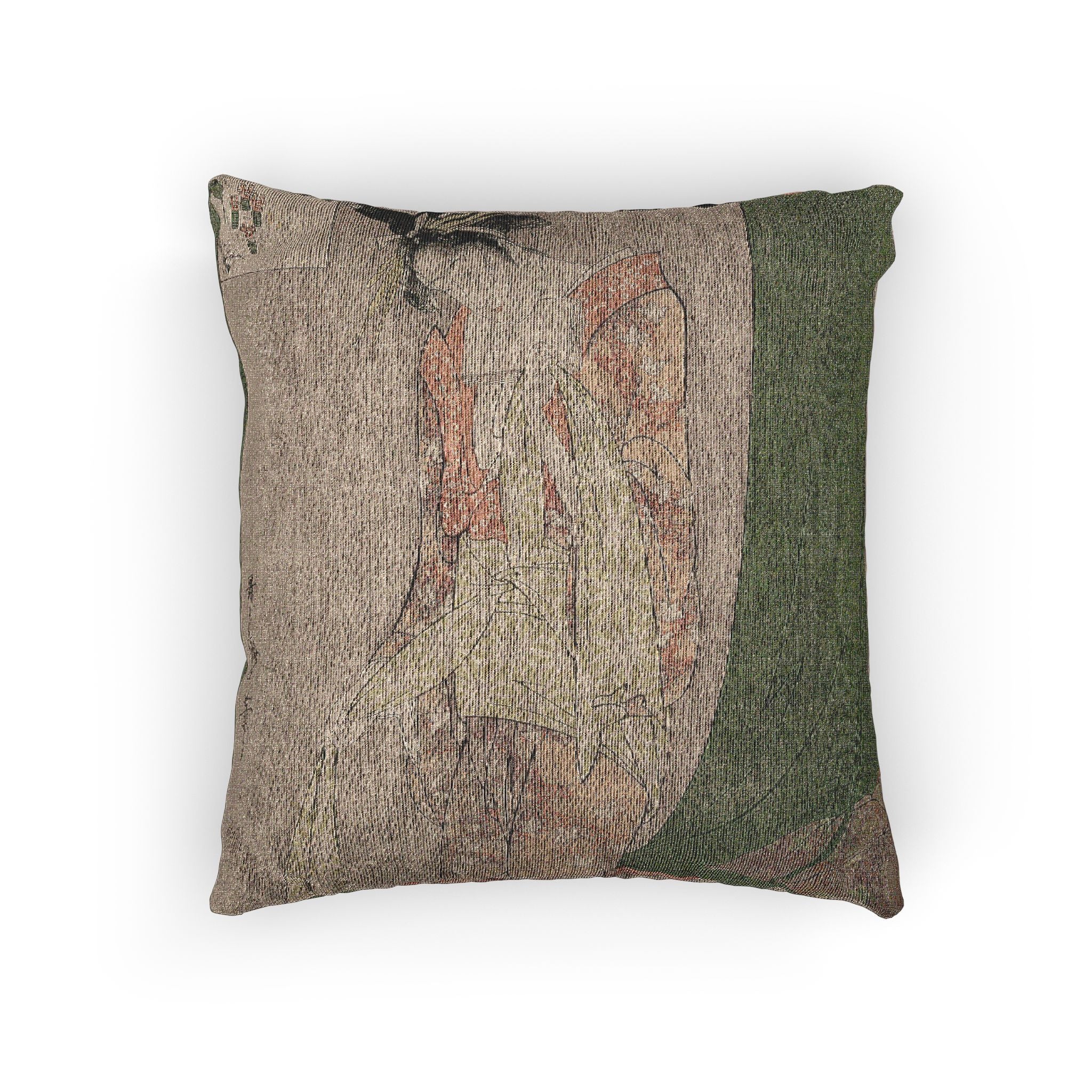 hanaogi-of-ogiya-picture-puzzles-kitagawa-utamaro | Woven Pillow - Image 3