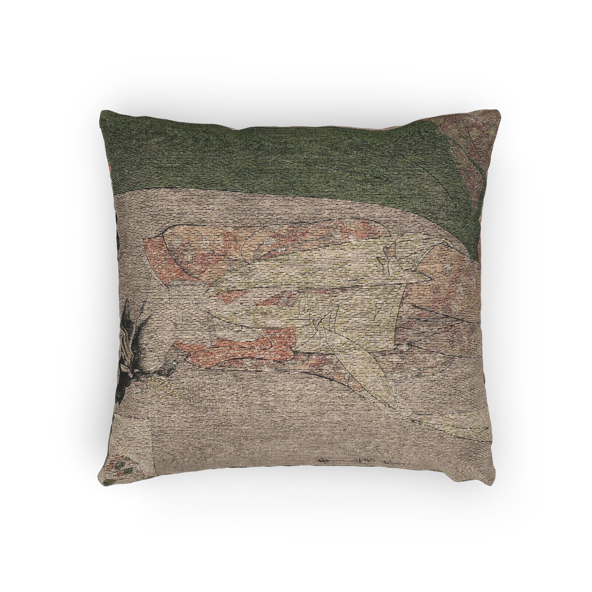 hanaogi-of-ogiya-picture-puzzles-kitagawa-utamaro | Woven Pillow - Image 4