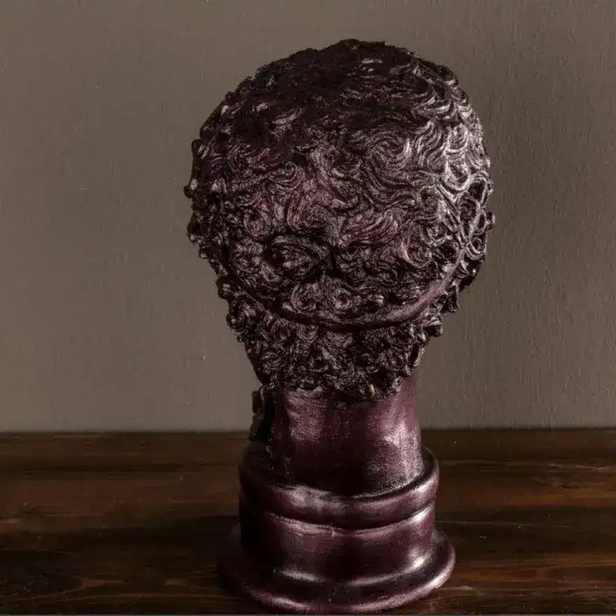 Hand Crafted Bronze Hermes Bust Statue - Image 3