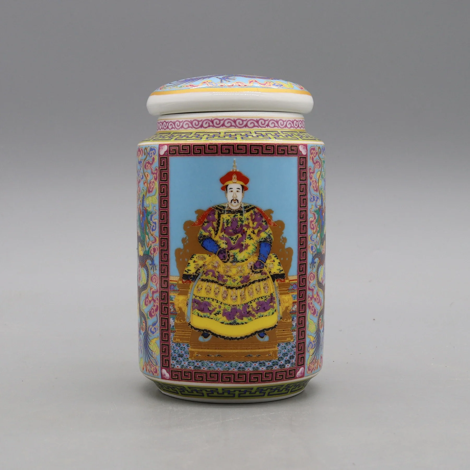 Hand-Painted Chinese Ceramic Pot — Antique Reproduction - Image 5